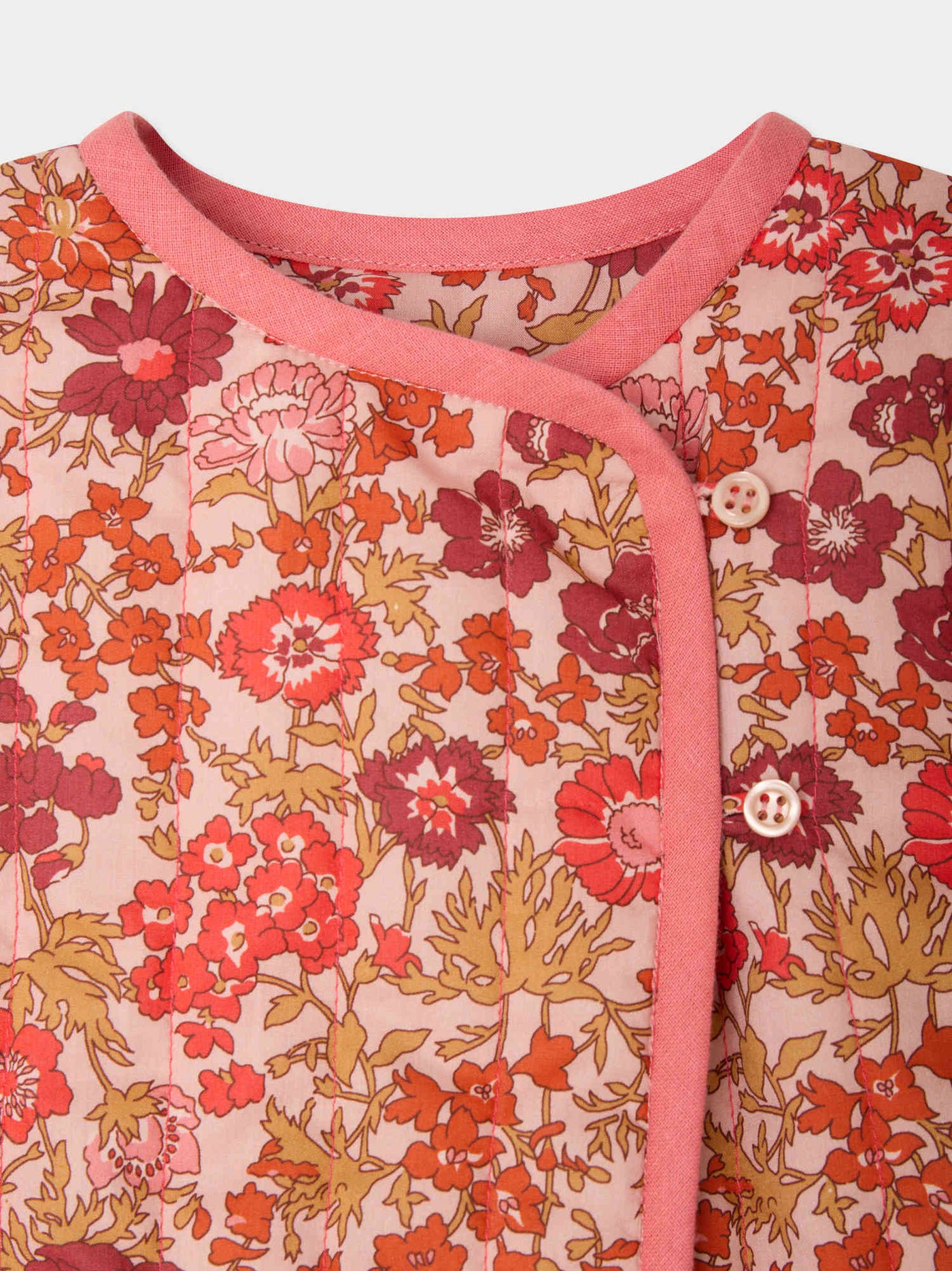 Layla quilted vest in Liberty organic cotton fabric