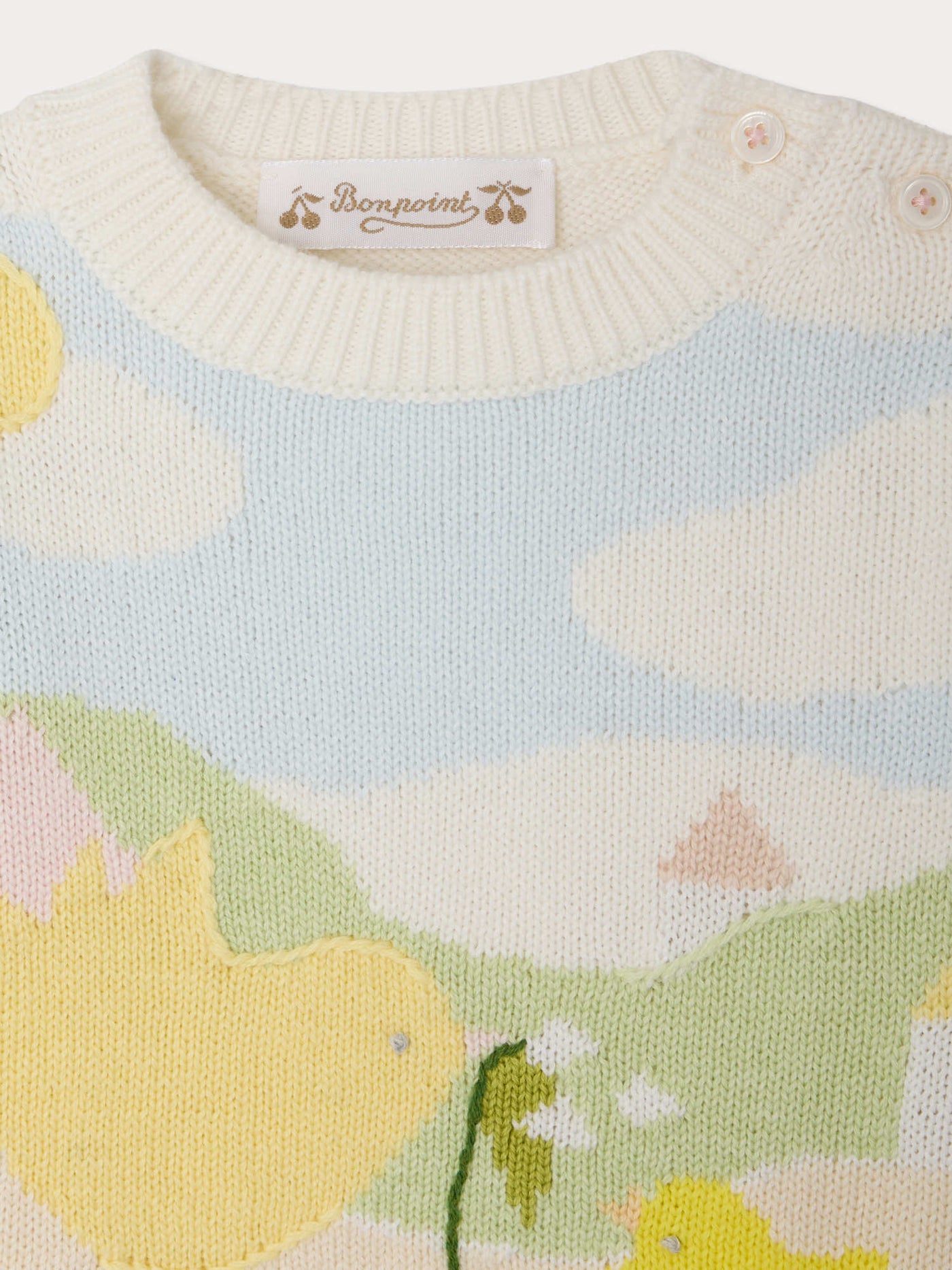 Almire hand-embroidered chick sweater in organic cotton