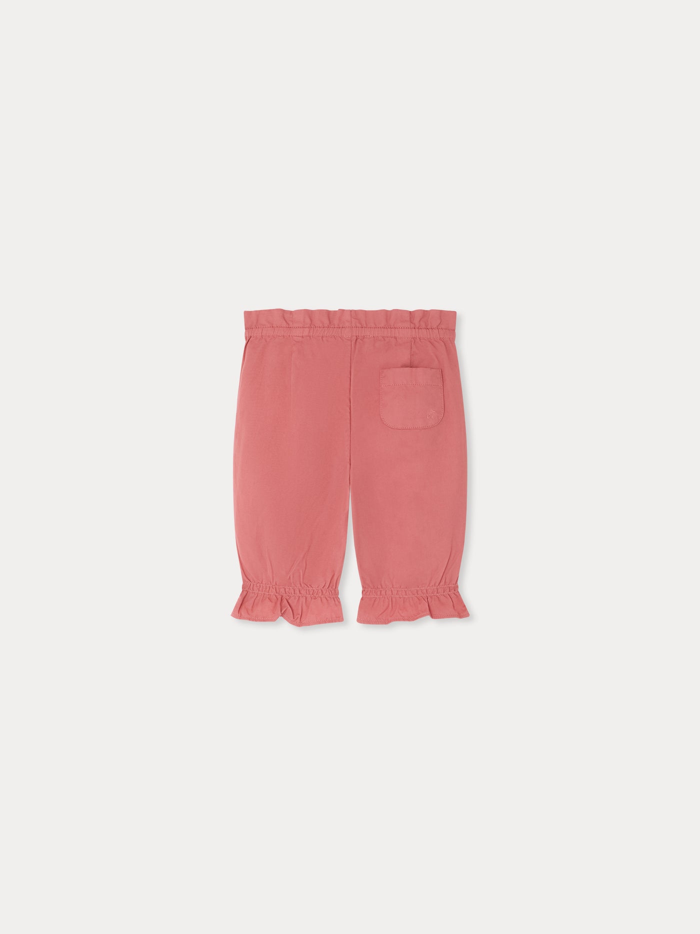 Lydille trousers with ruffles in organic cotton