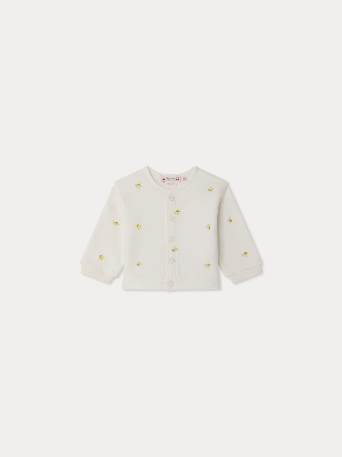 Eris sweatshirt embroidered with cherries in organic cotton