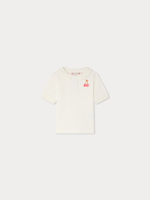 Lilo t-shirt embroidered with cherry in organic cotton