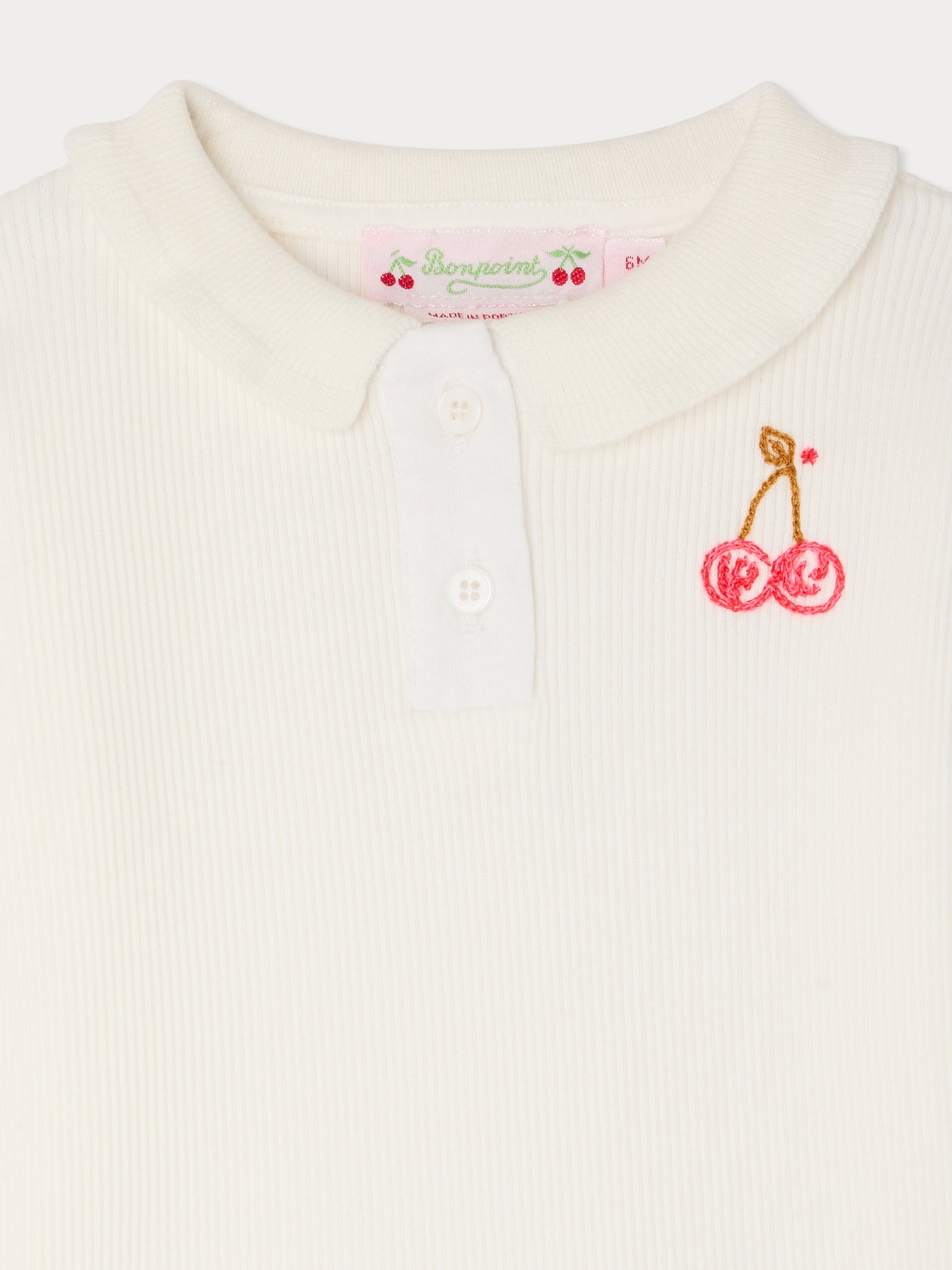 Lilo t-shirt embroidered with cherry in organic cotton