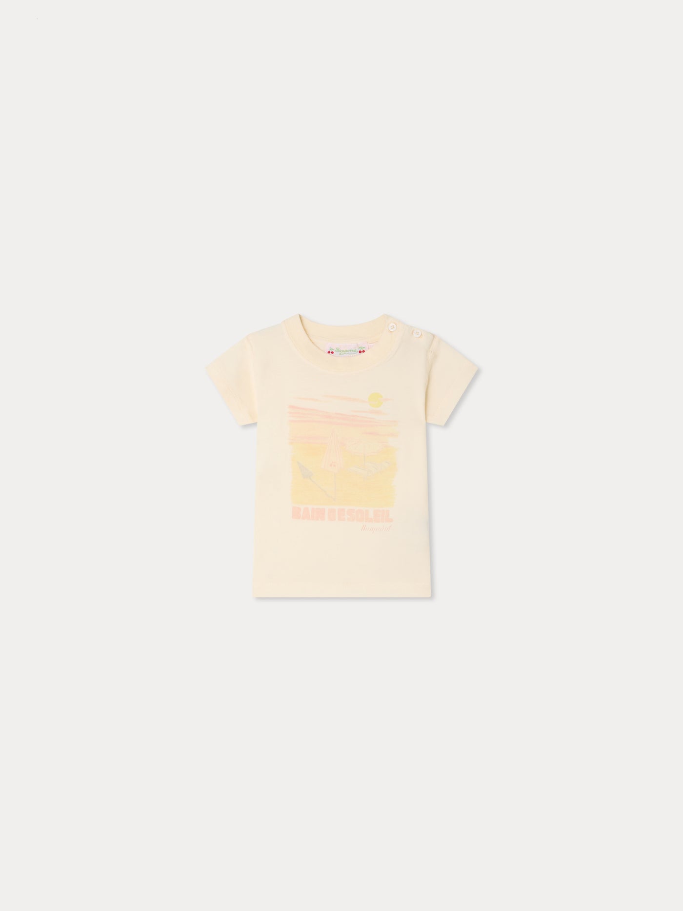 Dom "bain de soleil" print t-shirt in organic cotton