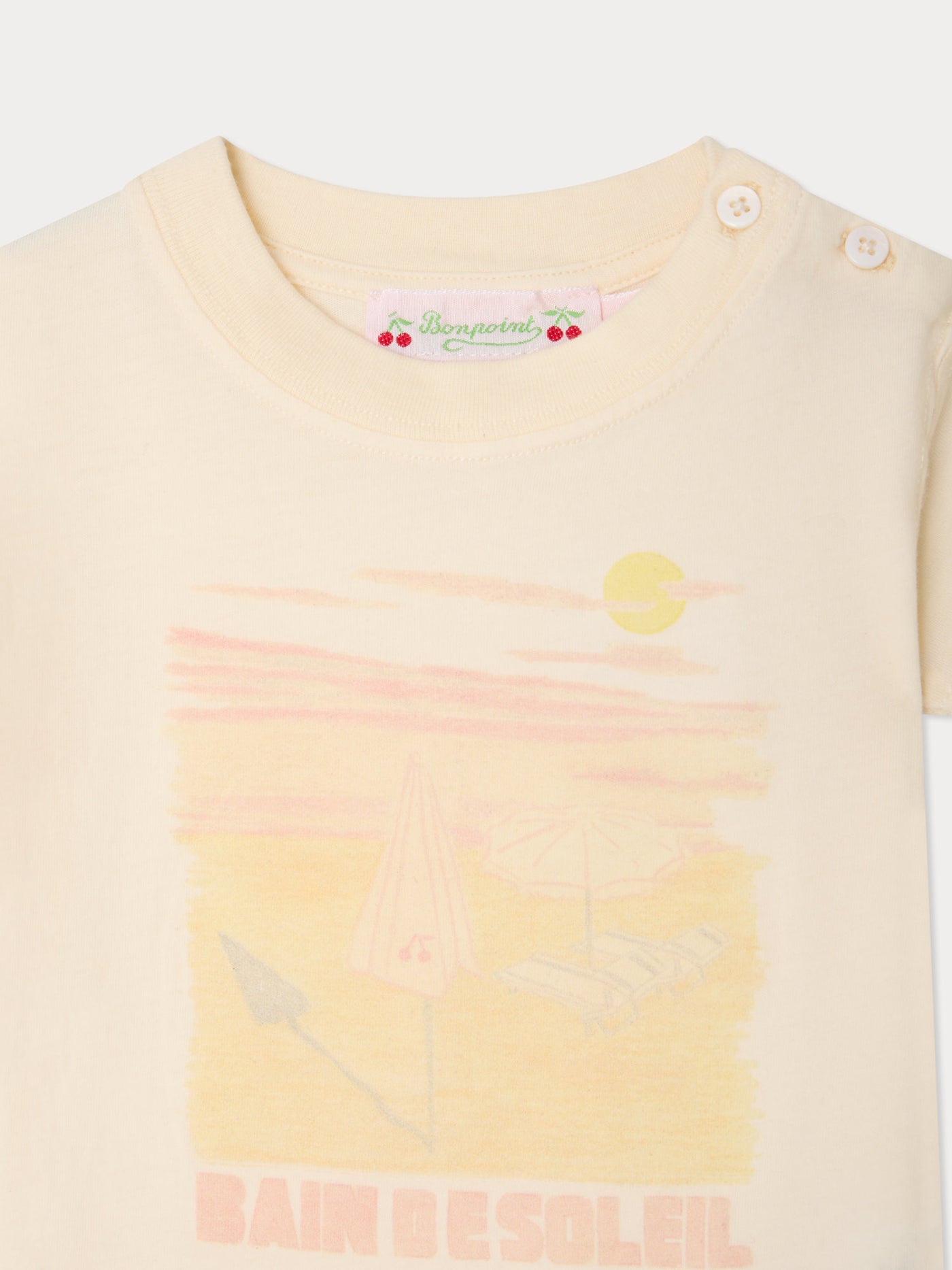 Dom "bain de soleil" print t-shirt in organic cotton