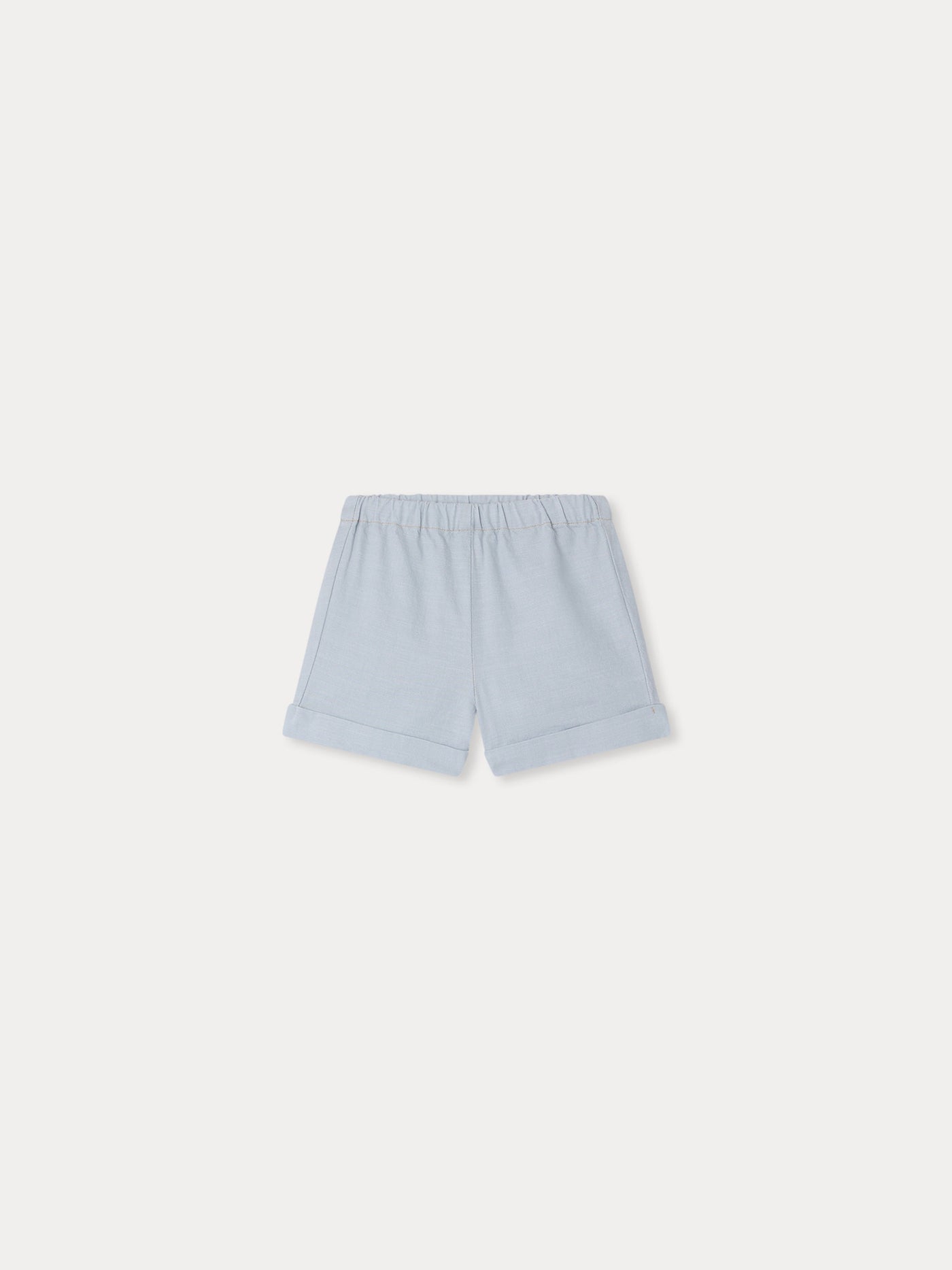 Ecady sky blue shorts in organic cotton