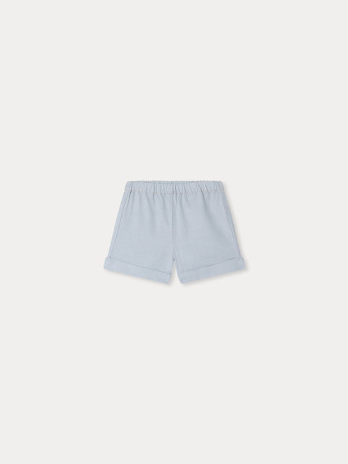 Ecady sky blue shorts in organic cotton