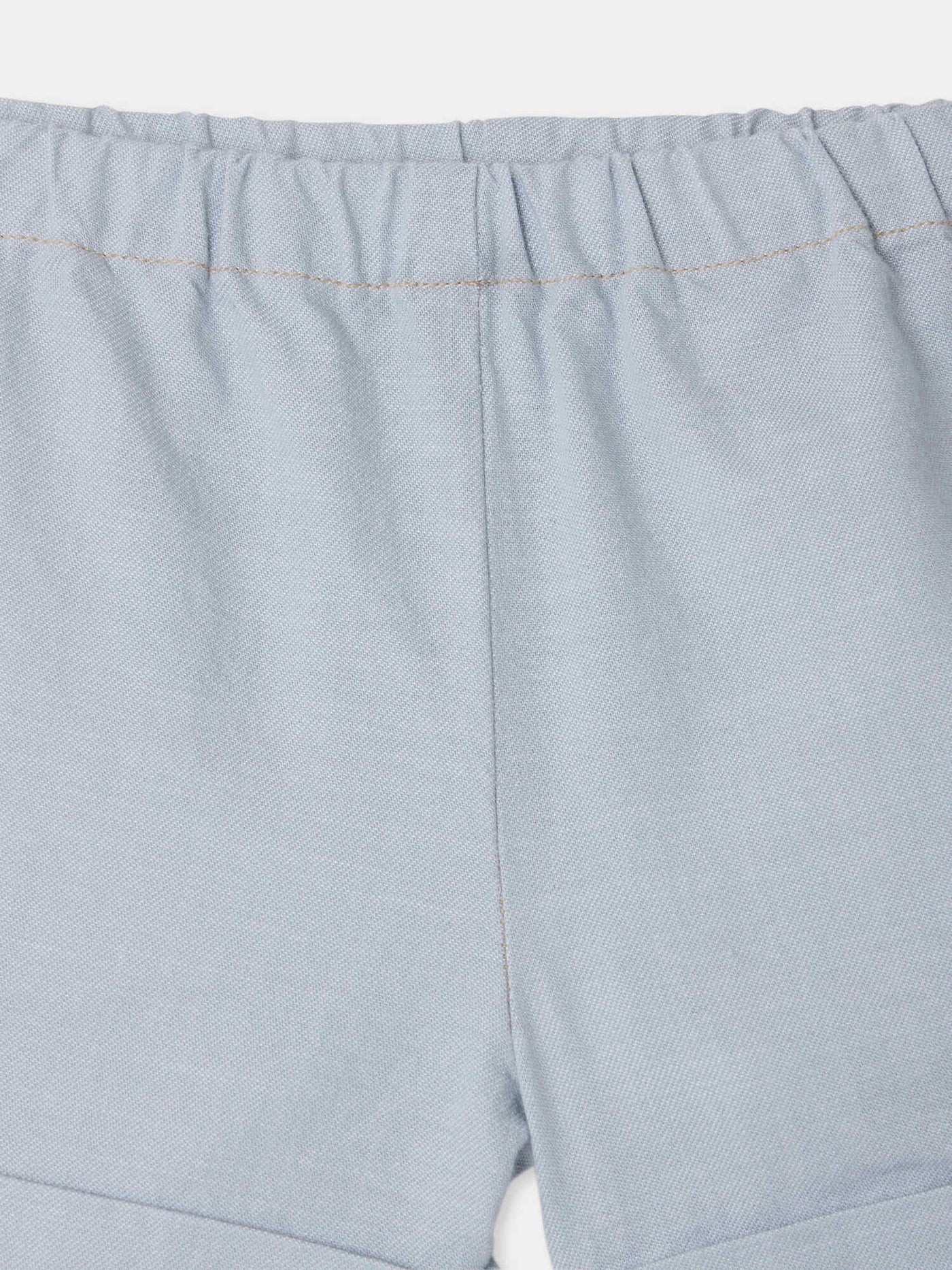 Ecady sky blue shorts in organic cotton