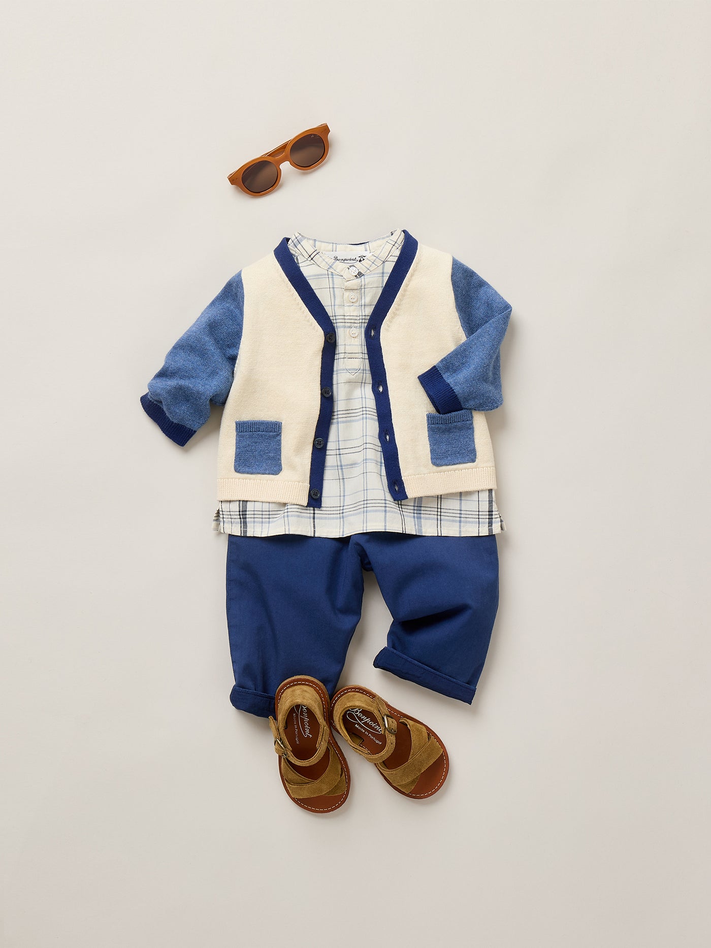 Tahiel V-neck cardigan in organic cotton and cashmere