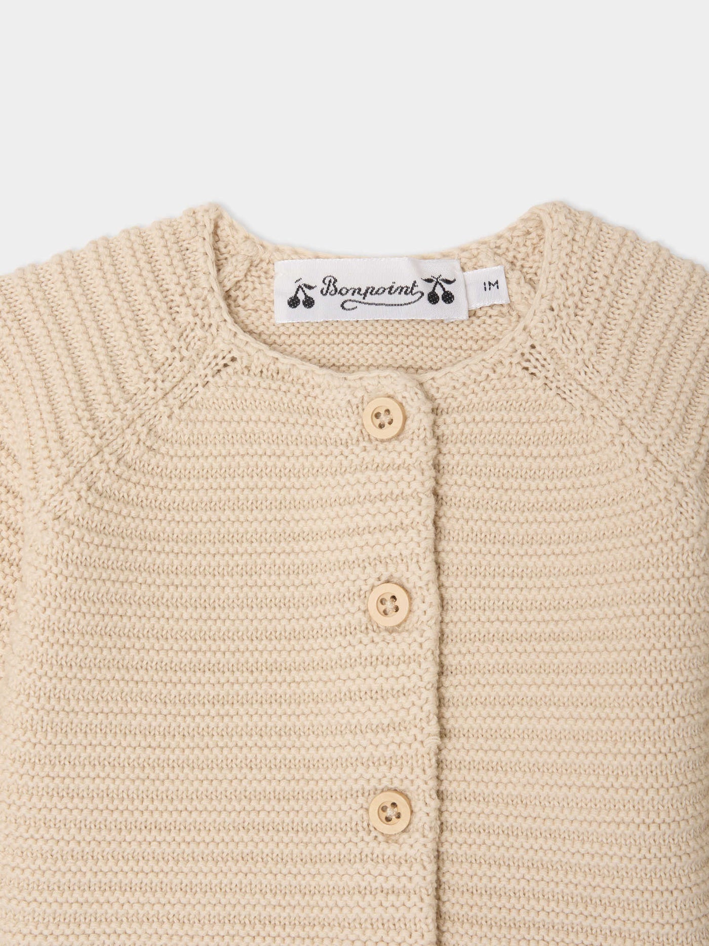 Abid square neck cardigan in organic cotton