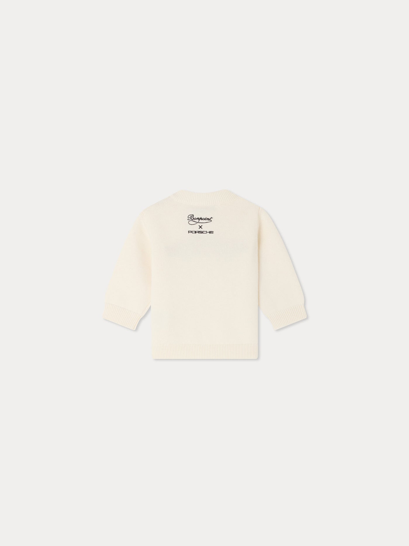 Bonpoint x Porsche Almire embroidered sweater in organic cotton and cashmere