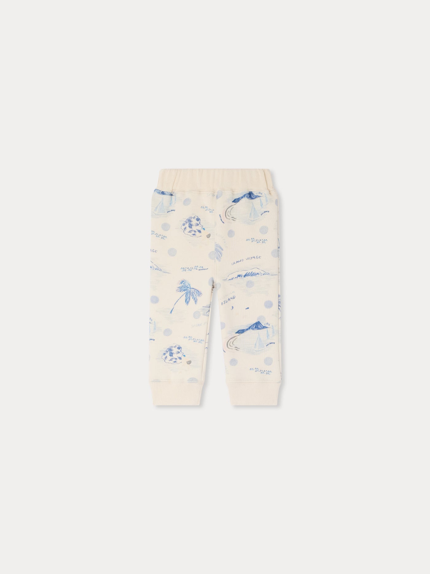Bram jogging pants with island print in organic cotton