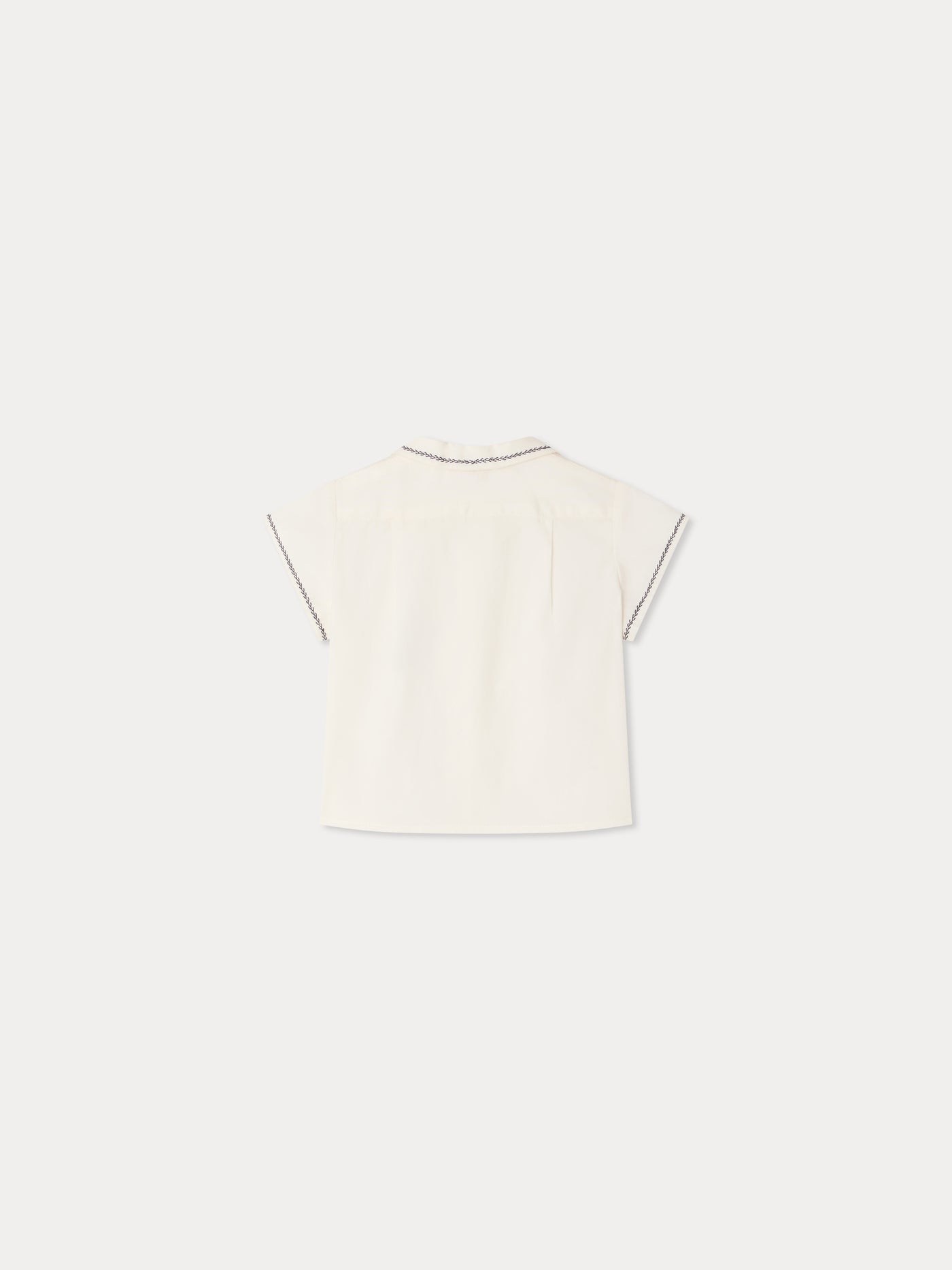 Lennar embroidered shirt in organic cotton poplin