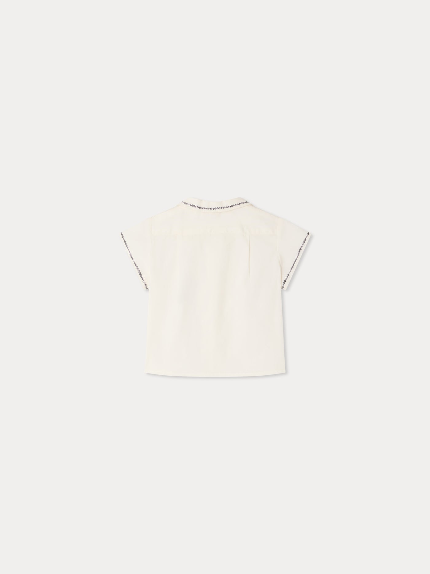 Lennar embroidered shirt in organic cotton poplin