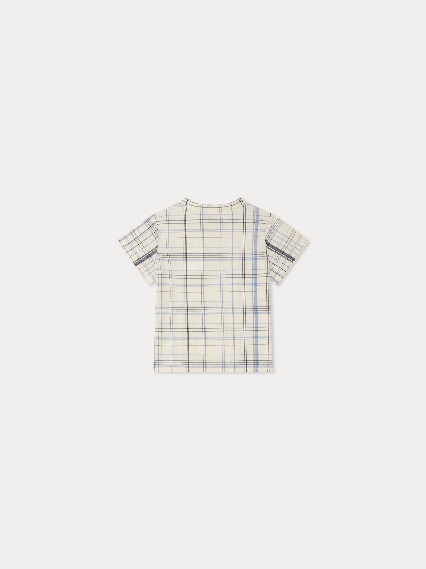 Cesari checkered mandarin collar shirt