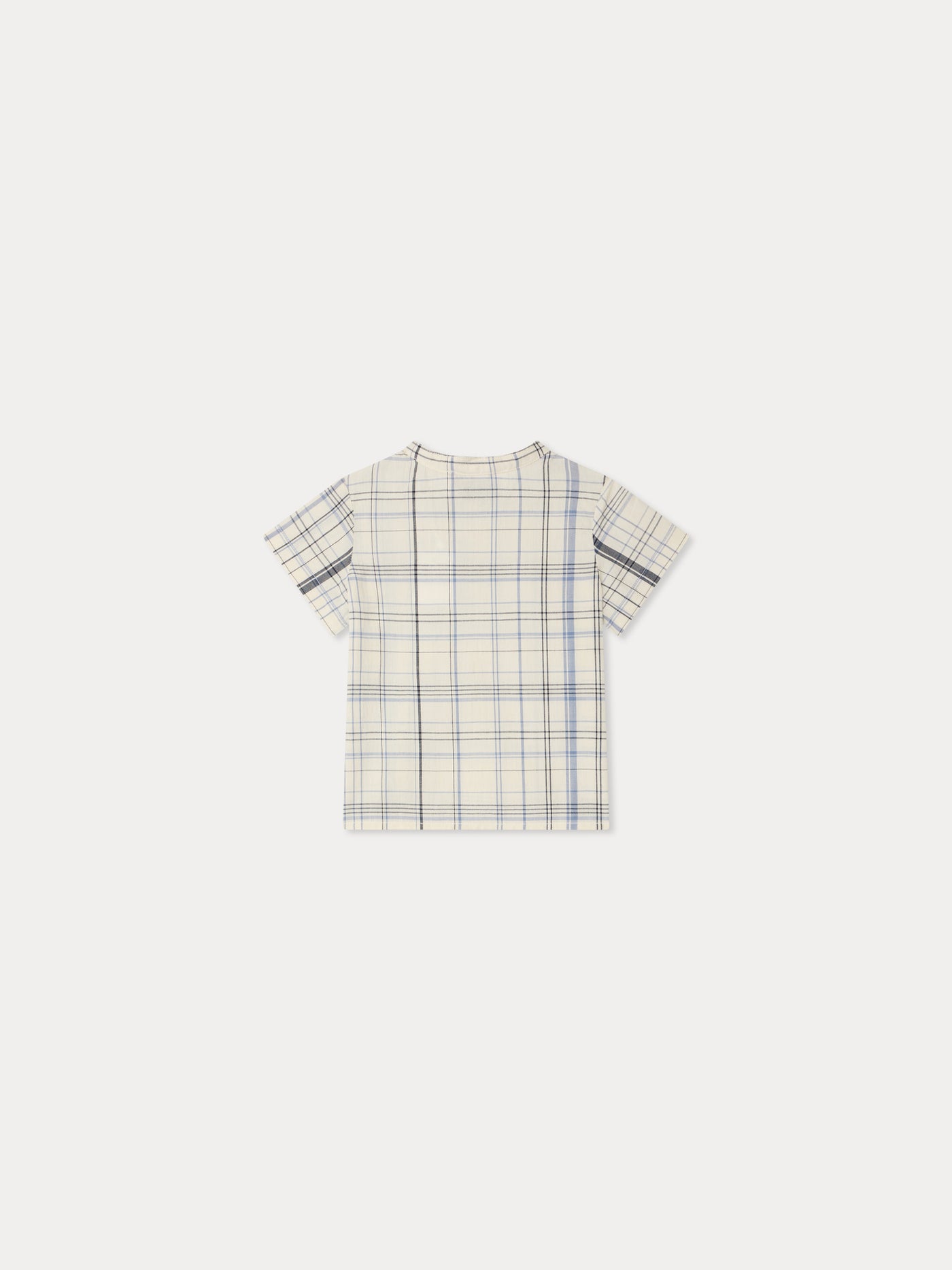 Cesari checkered mandarin collar shirt