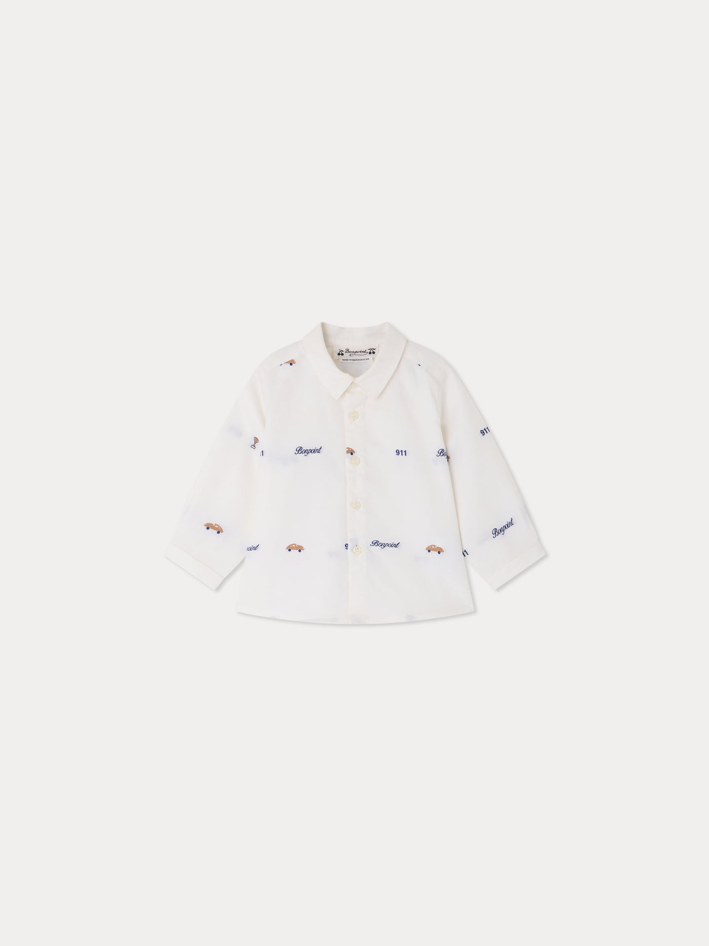 Bonpoint x Porsche Malo shirt in light organic cotton jacquard
