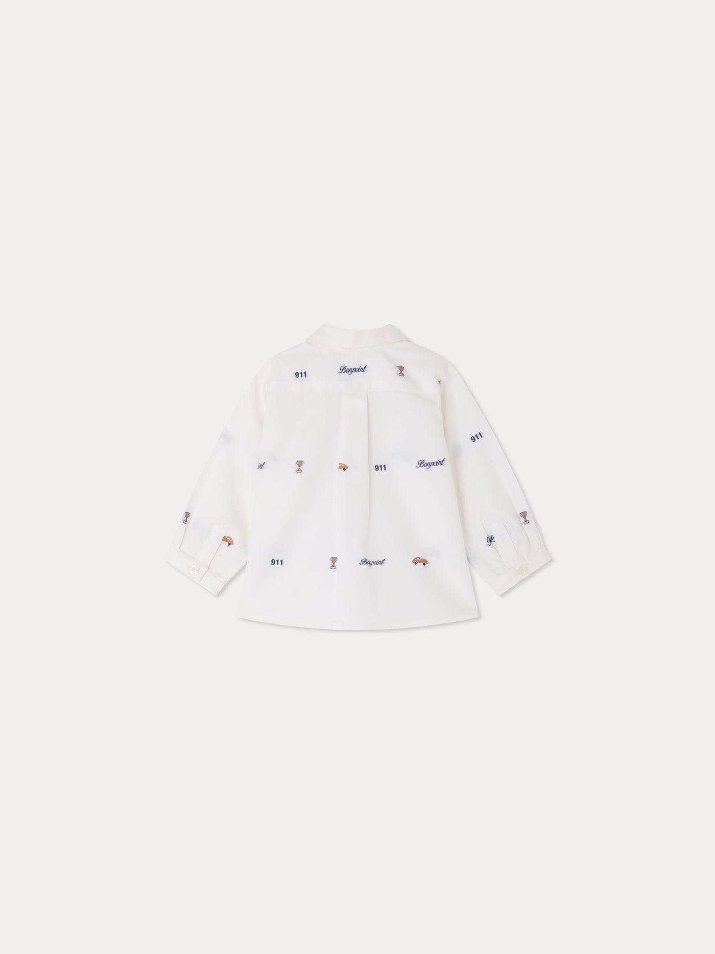 Bonpoint x Porsche Malo shirt in light organic cotton jacquard