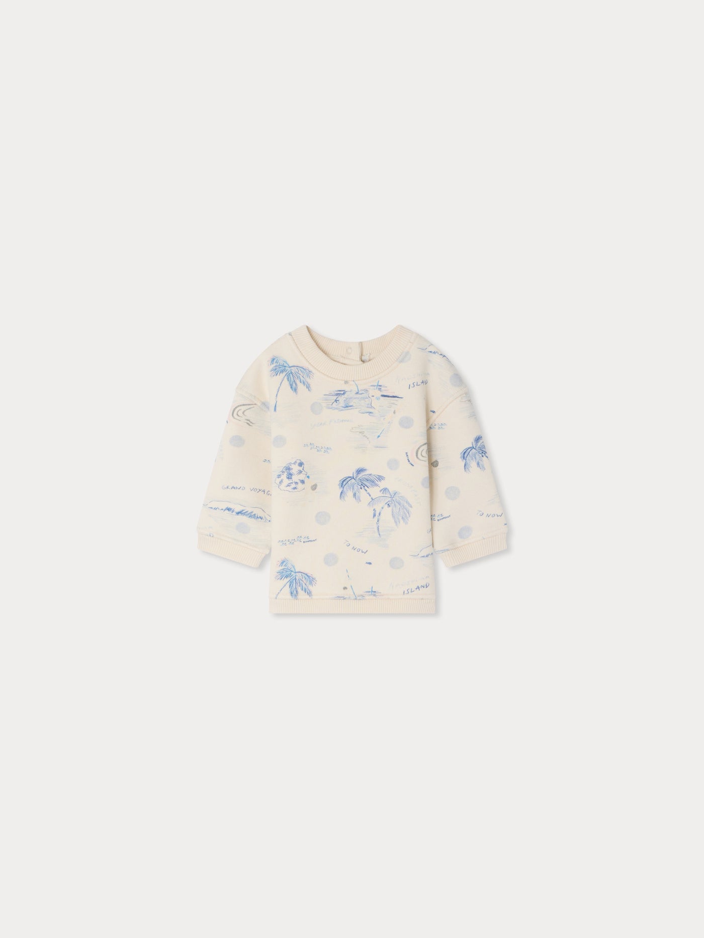 Dady sweatshirt with island print in organic cotton