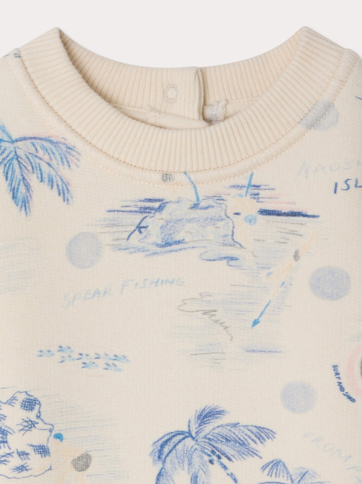 Dady sweatshirt with island print in organic cotton