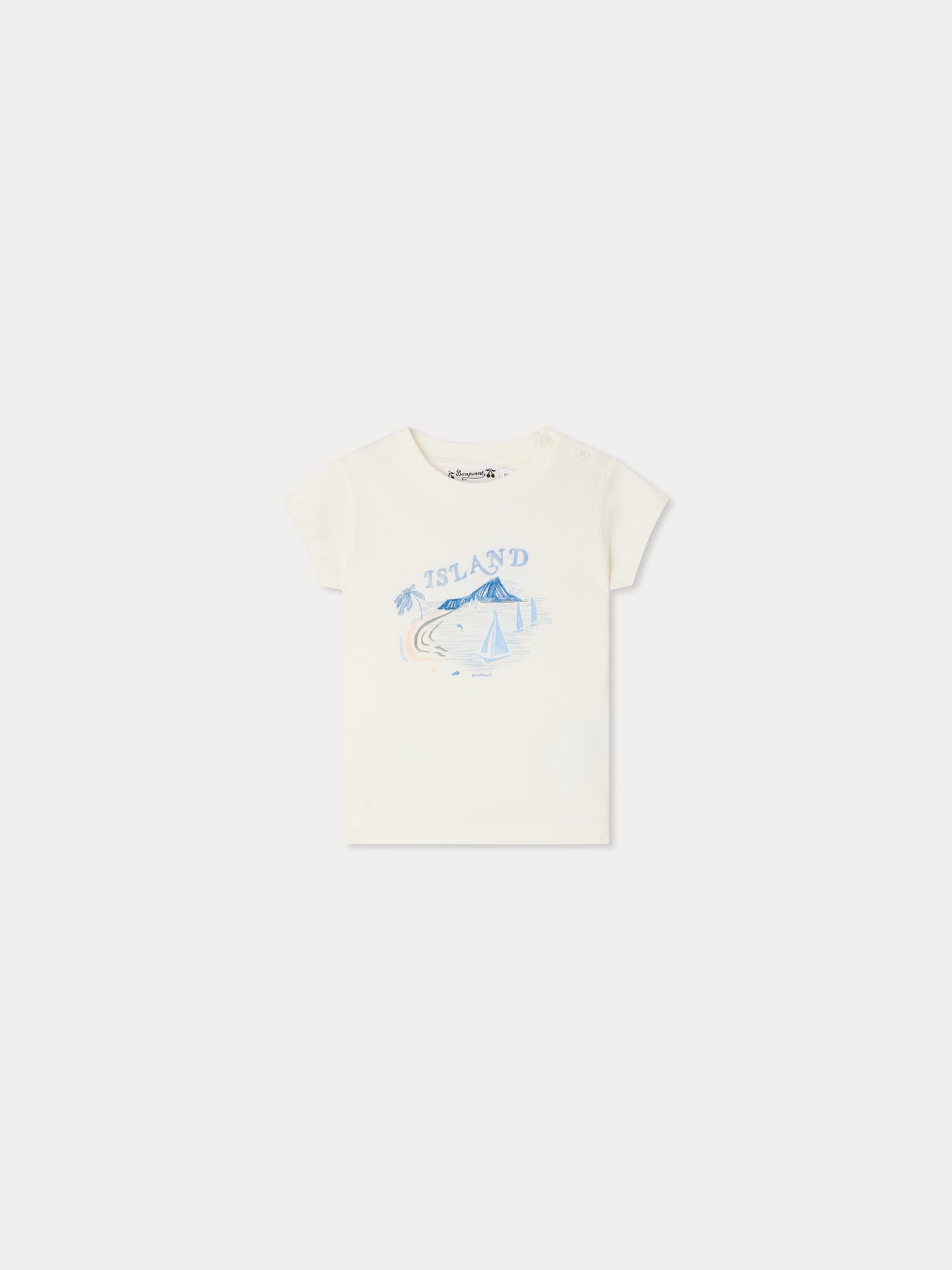 Tom island print t-shirt in organic cotton