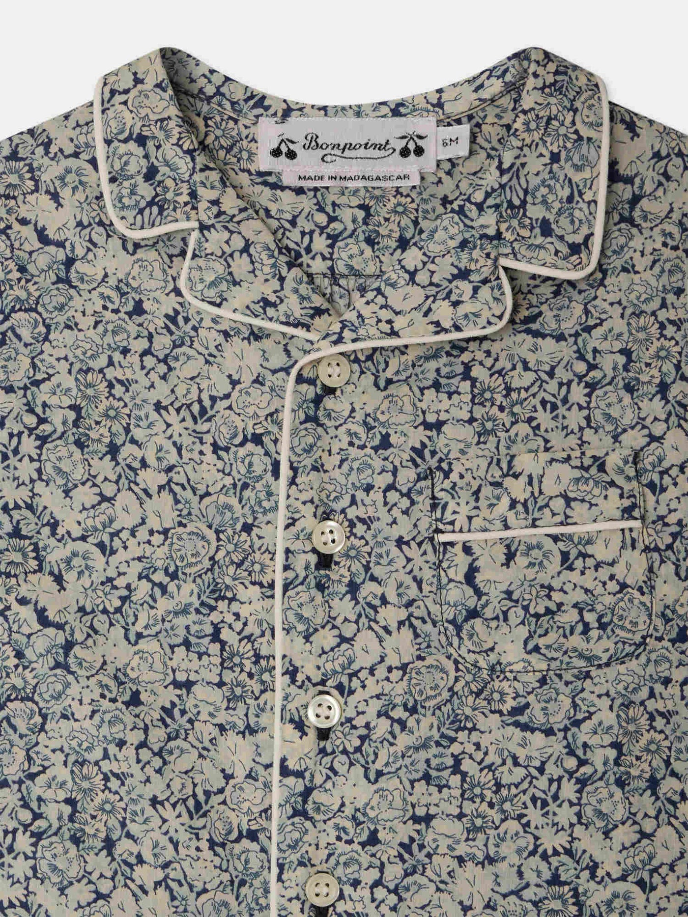 Badinerie shirt pyjamas in Liberty organic cotton fabric