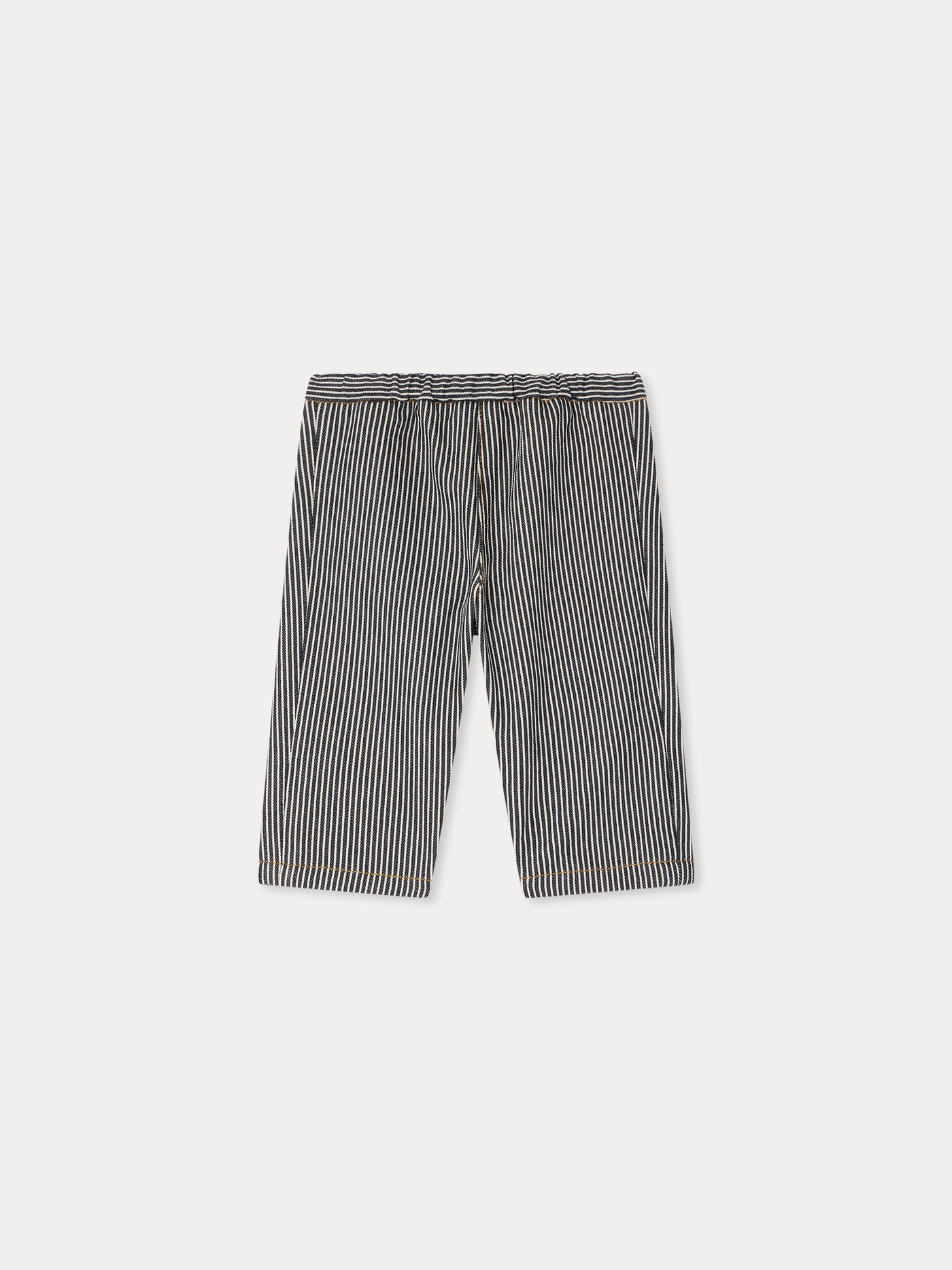 Bandy striped denim trousers in organic cotton