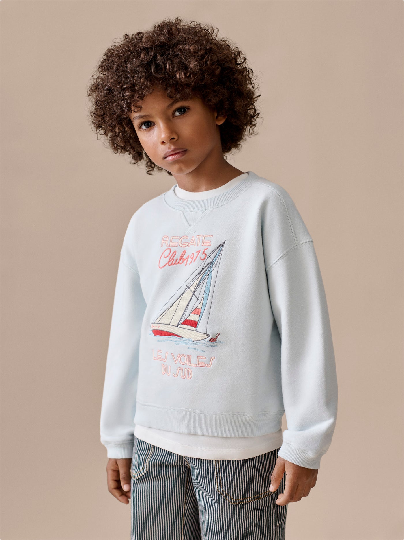 Erol embroidered regatta sweatshirt in organic cotton