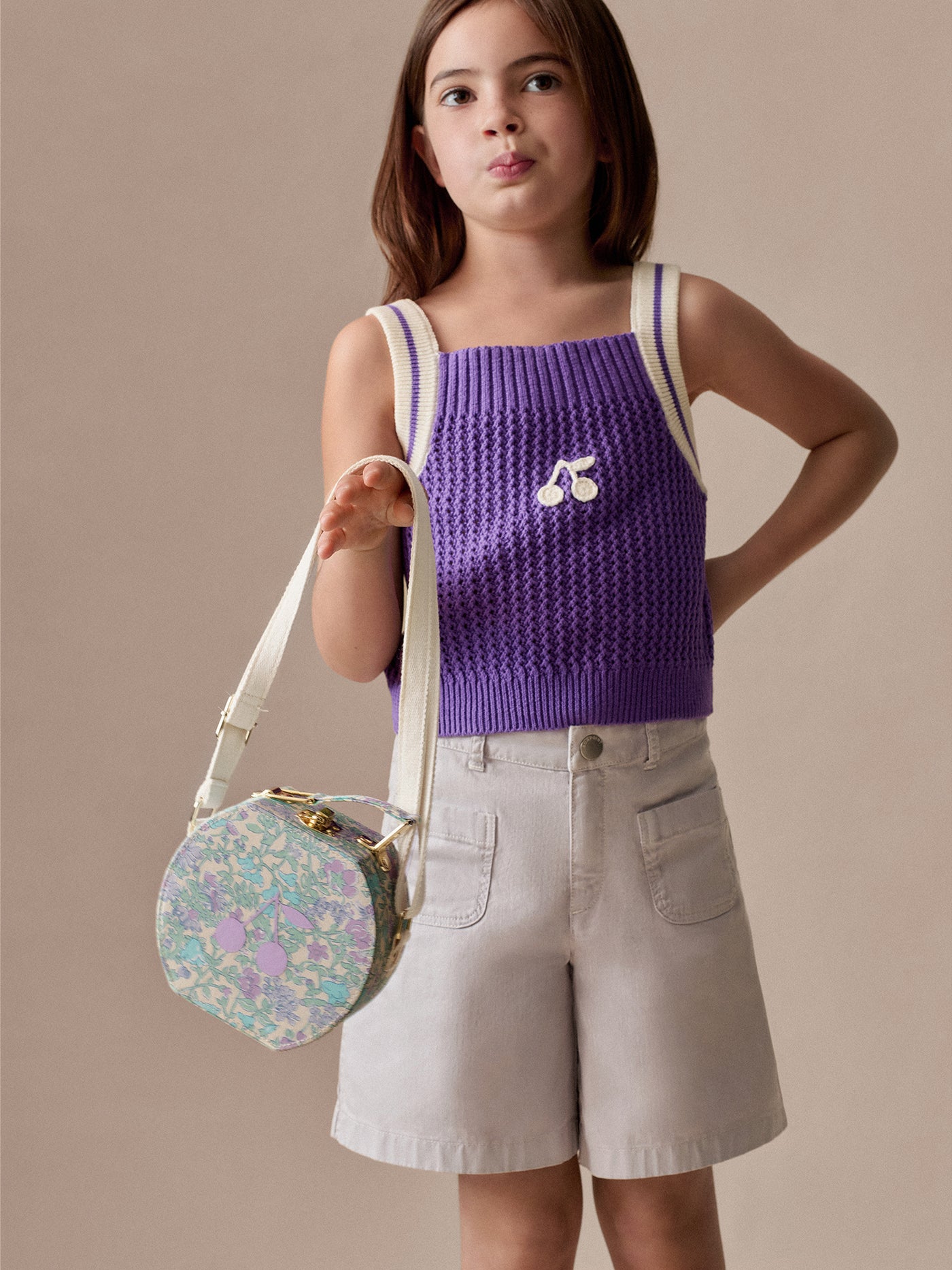 Eureka lilac organic cotton shorts