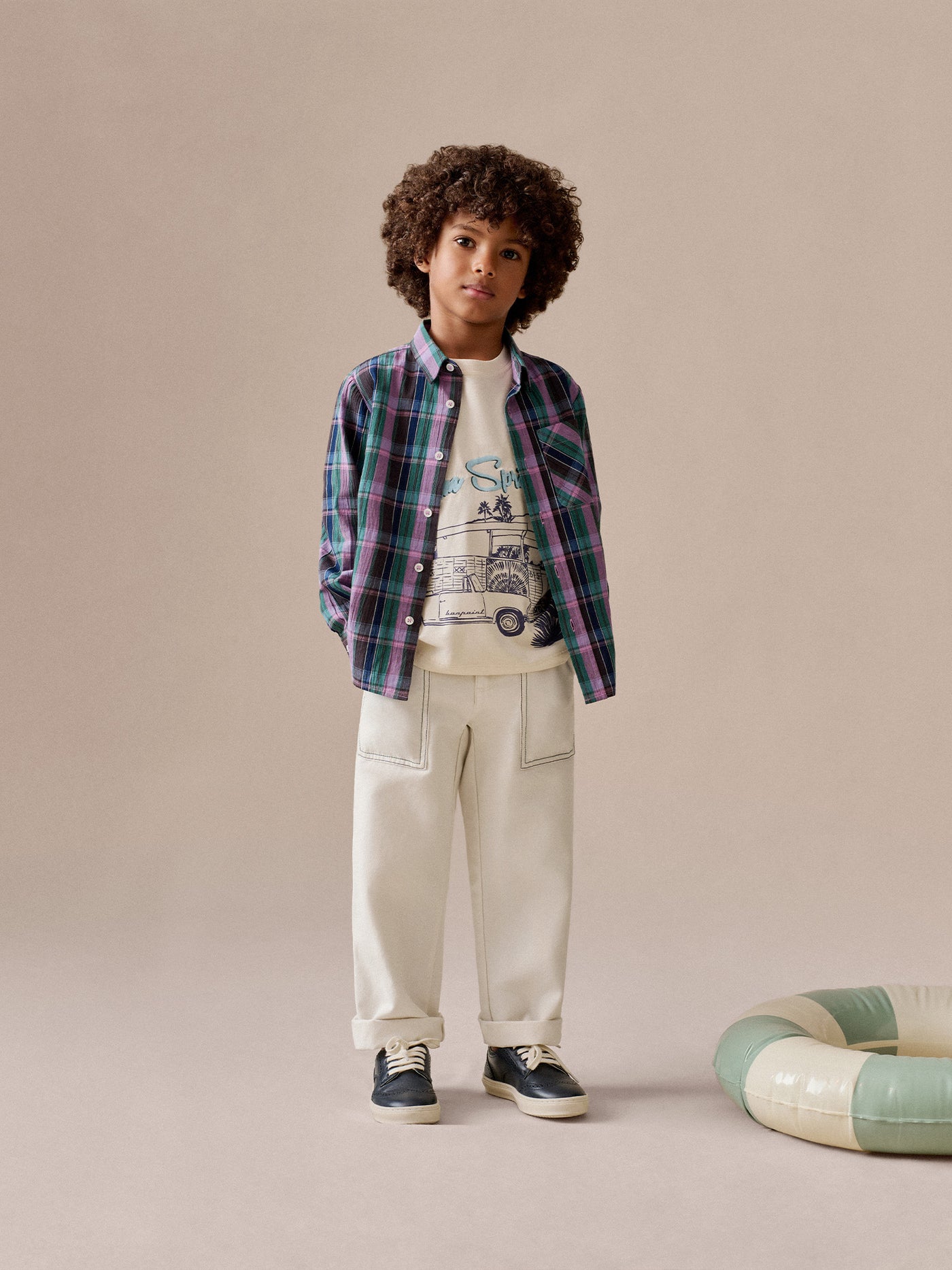 Tango shirt in organic madras cotton