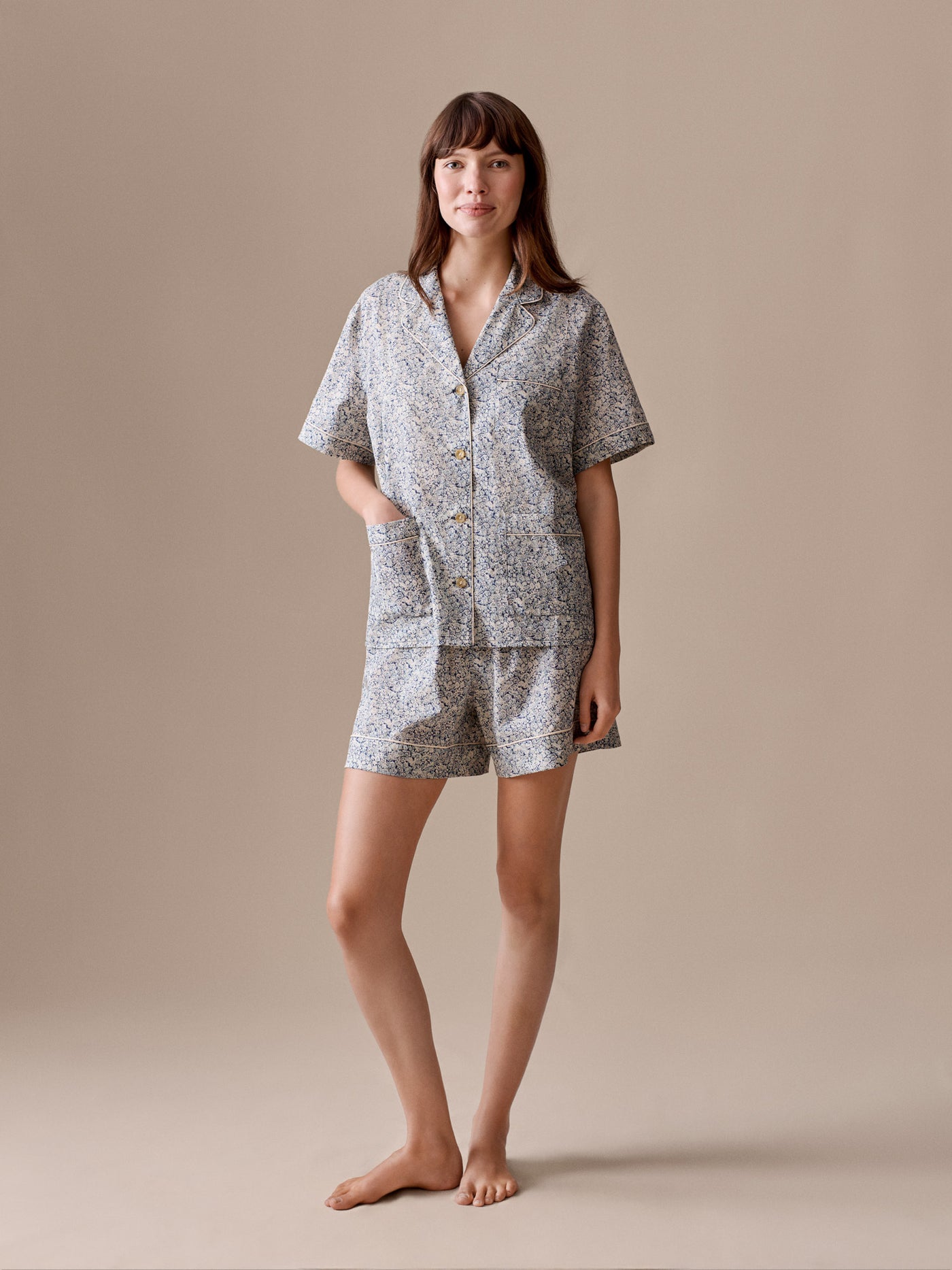 Lima shirt pajamas in Liberty organic cotton fabric