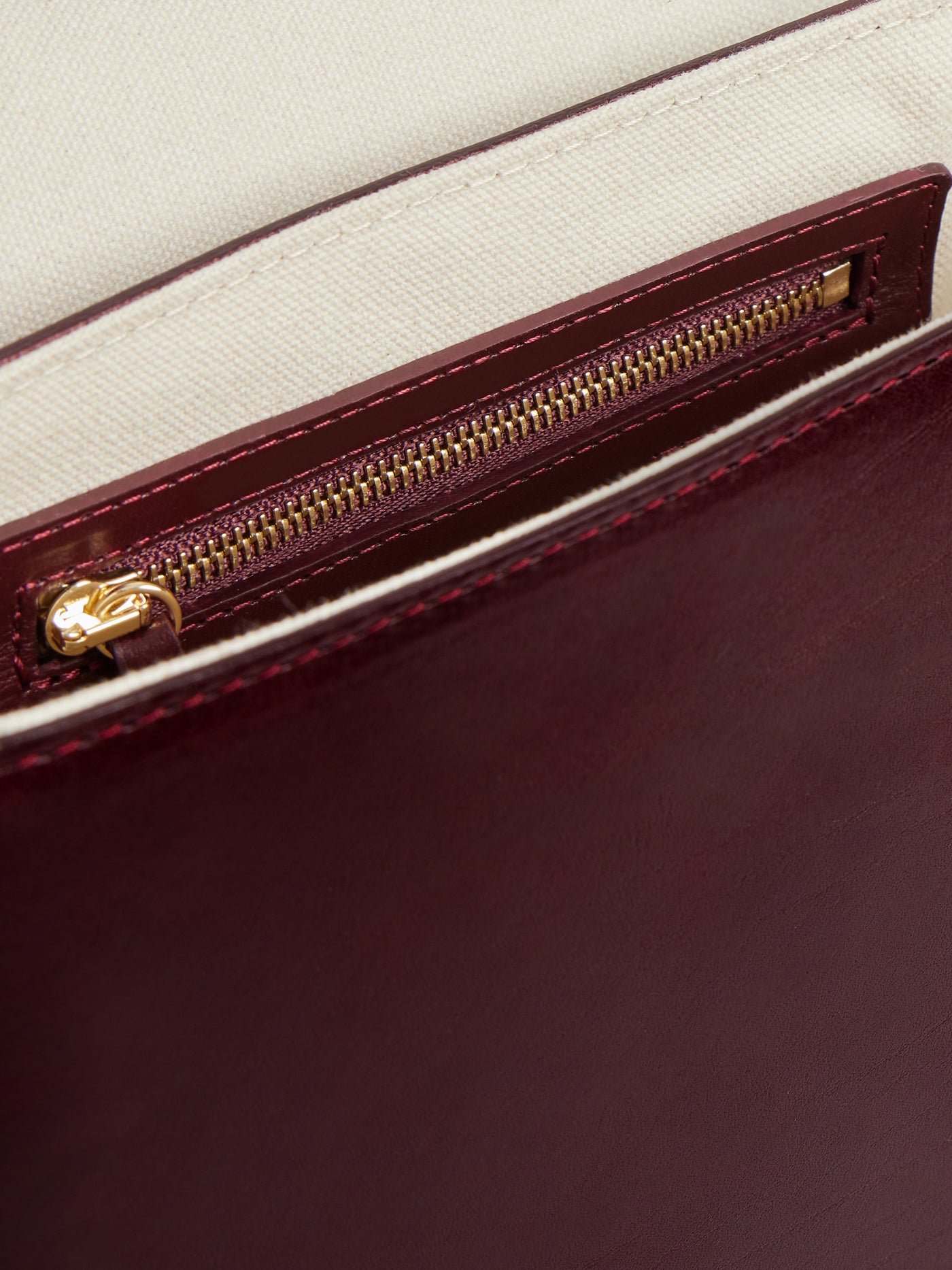 Brunette plum flap bag