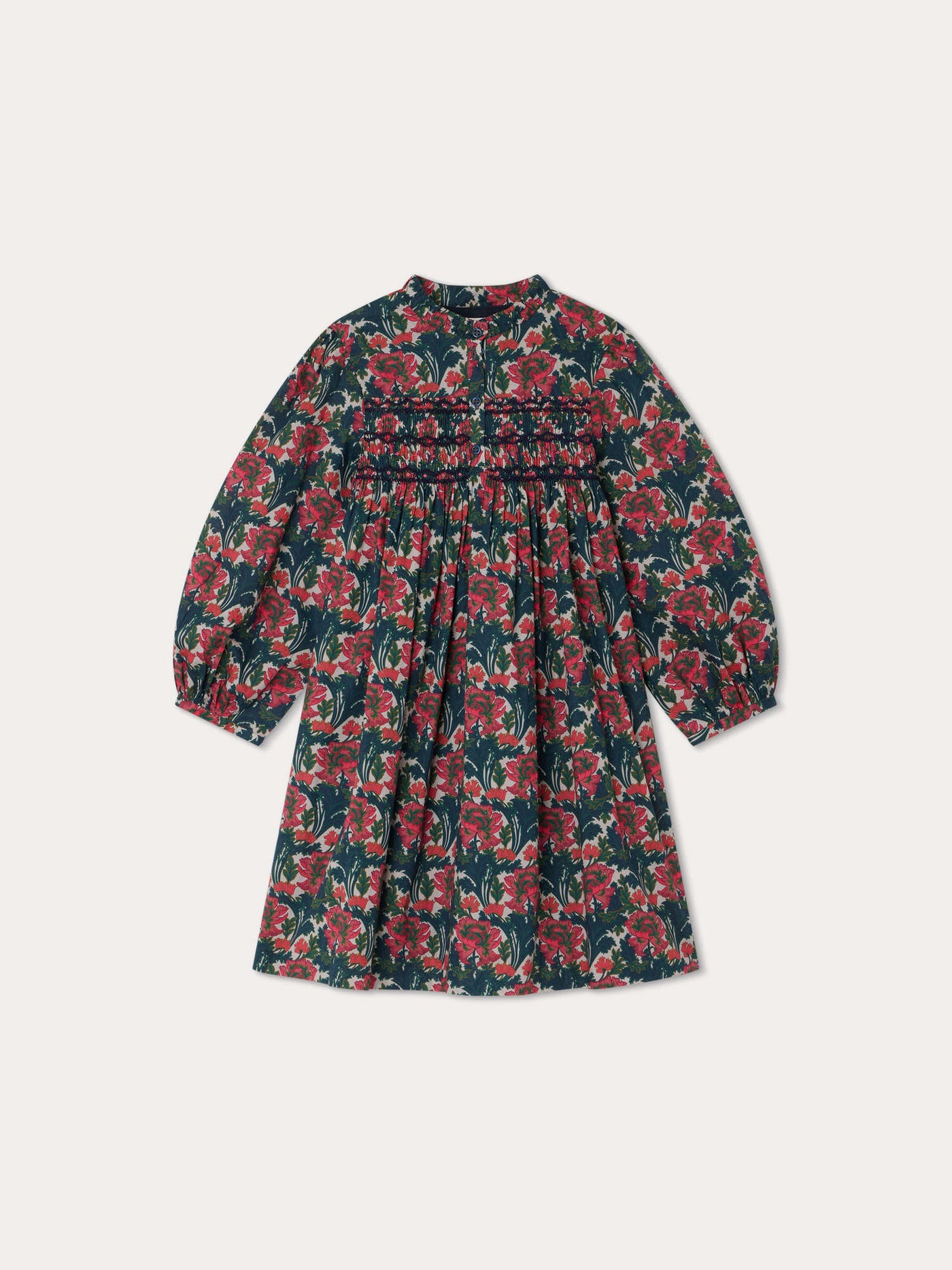 Tamsin Smocked Dress fuchsia pink