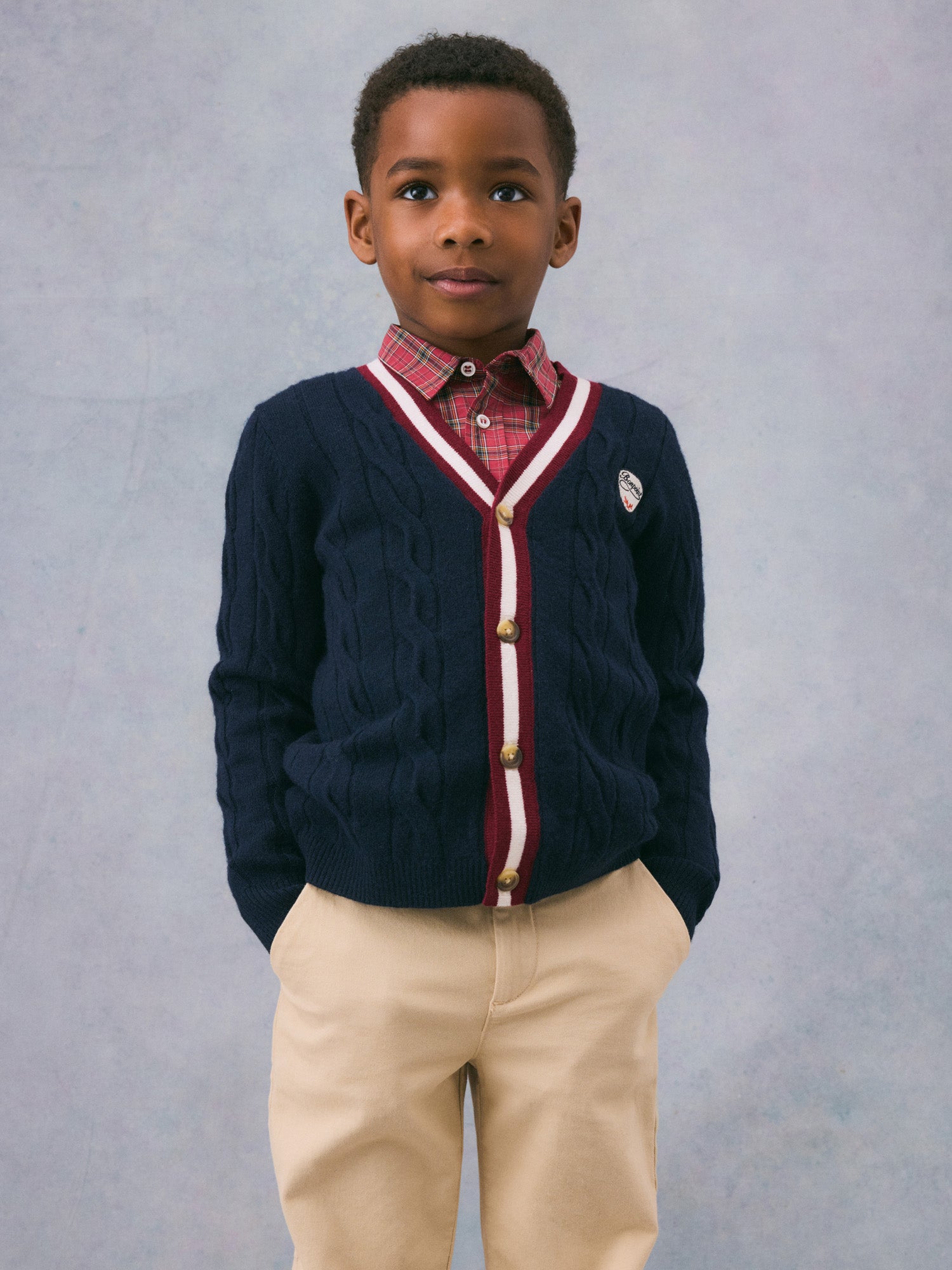 Navy boys cardigan hotsell