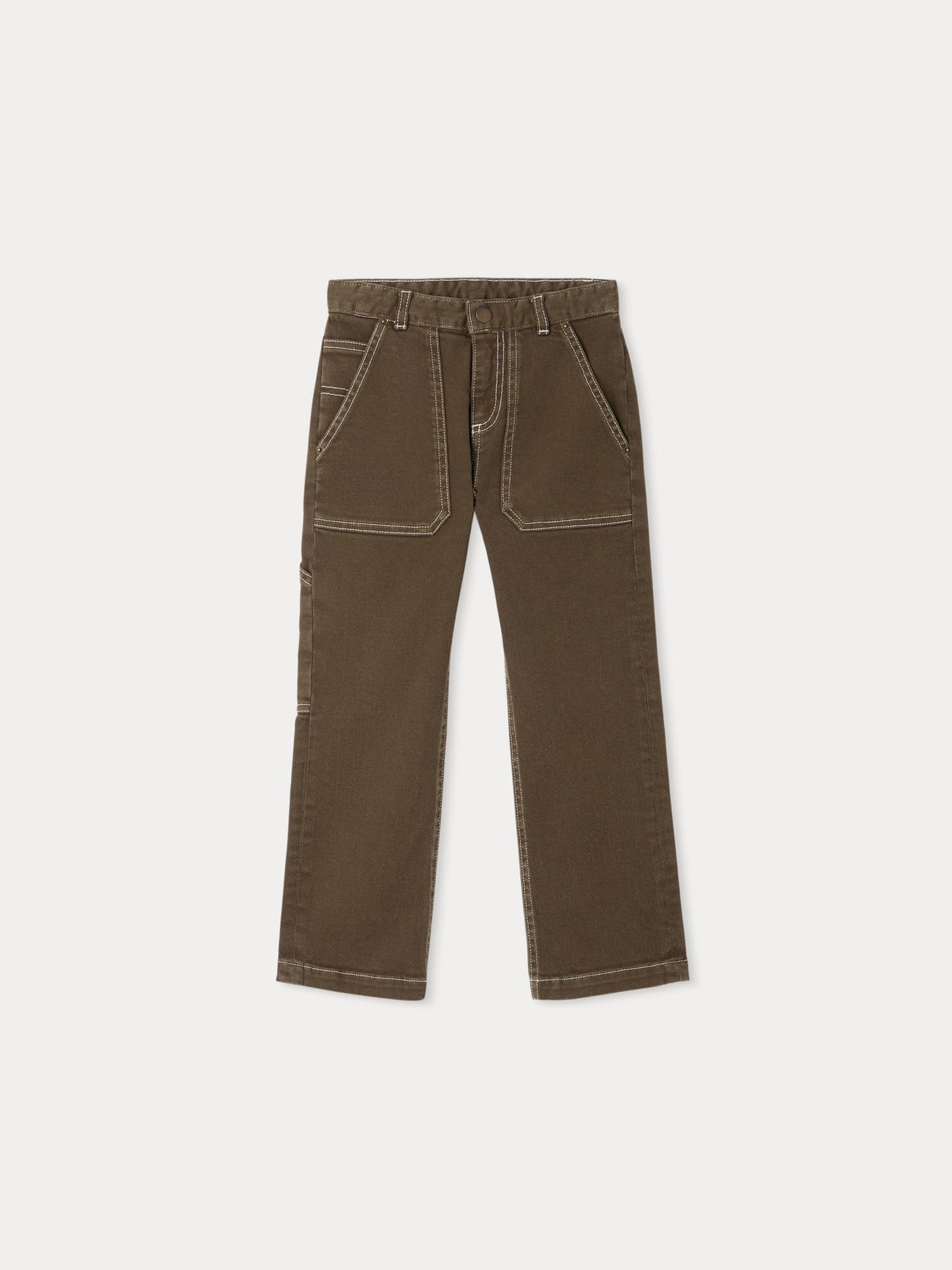 Gaël pants in khaki denim