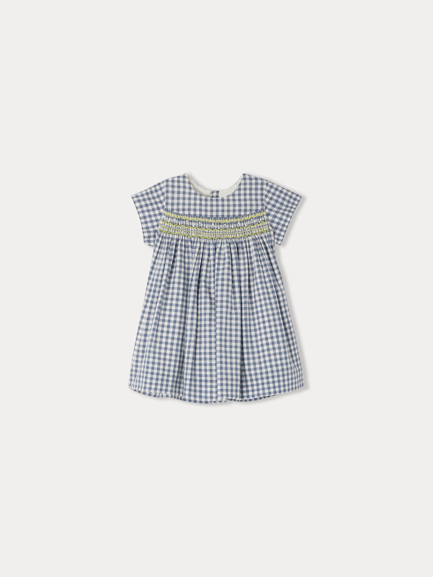 Maruska smocked checkered dress