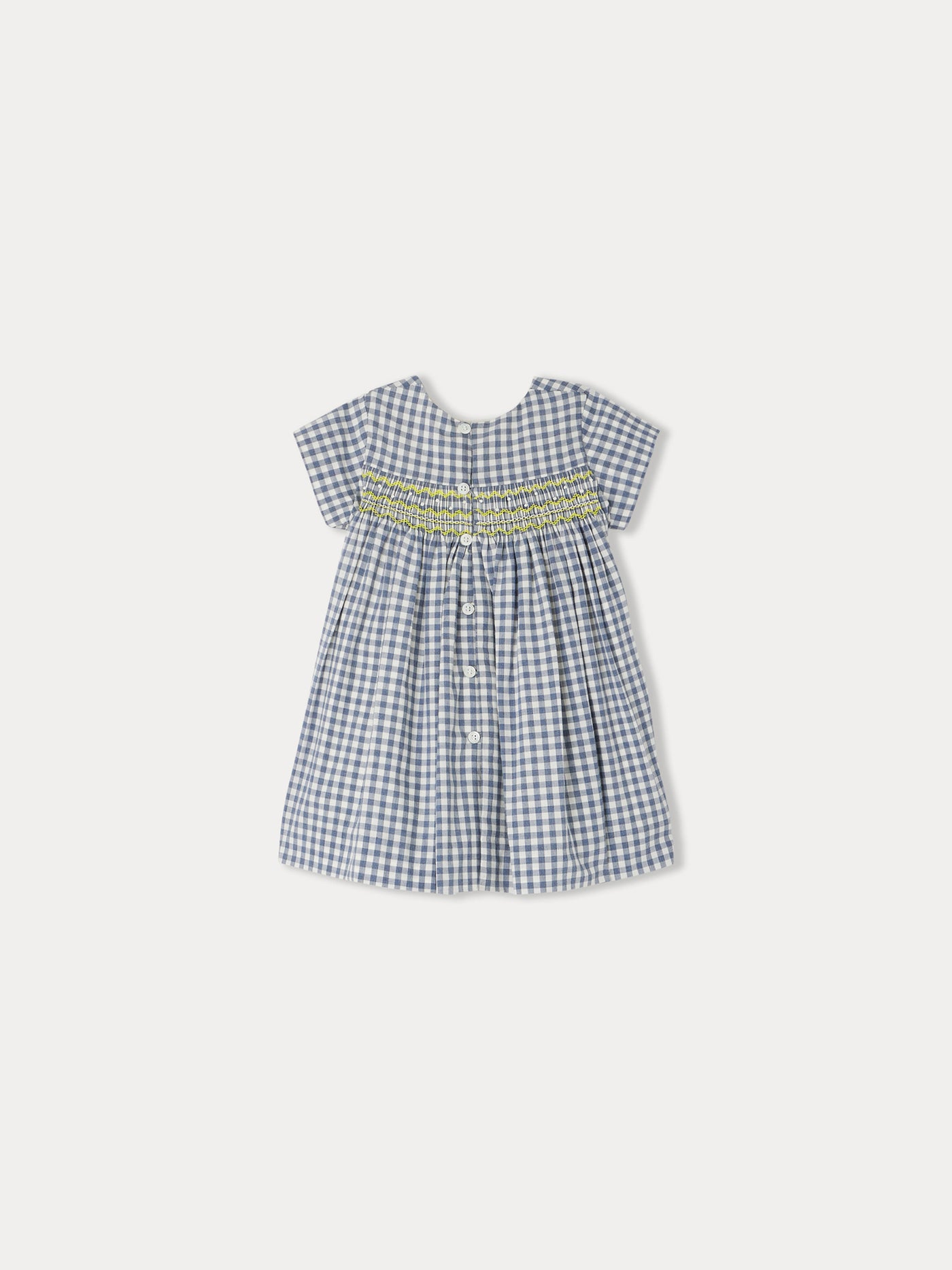 Maruska smocked checkered dress