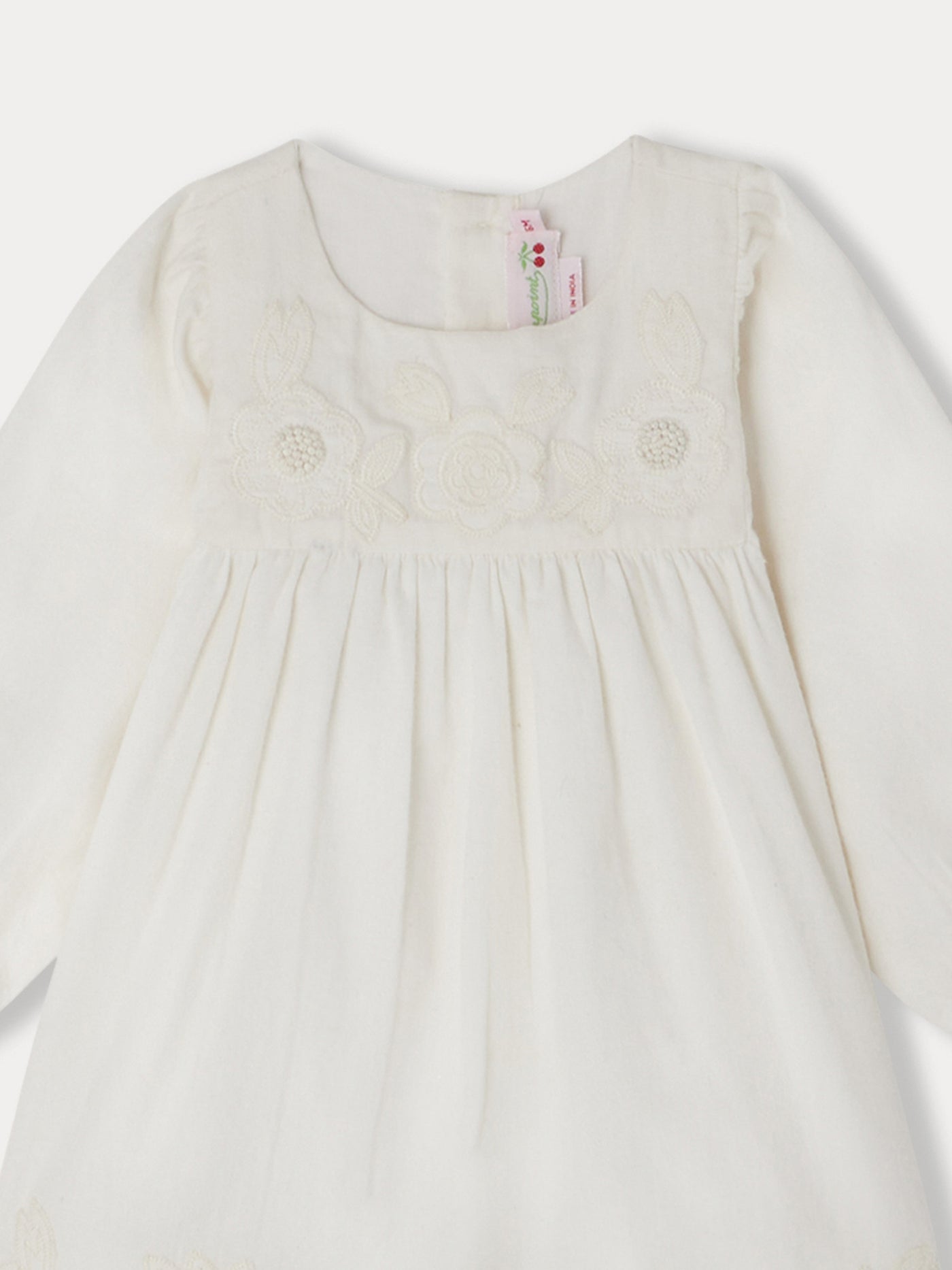 Theis dress in cotton voile with embroidery