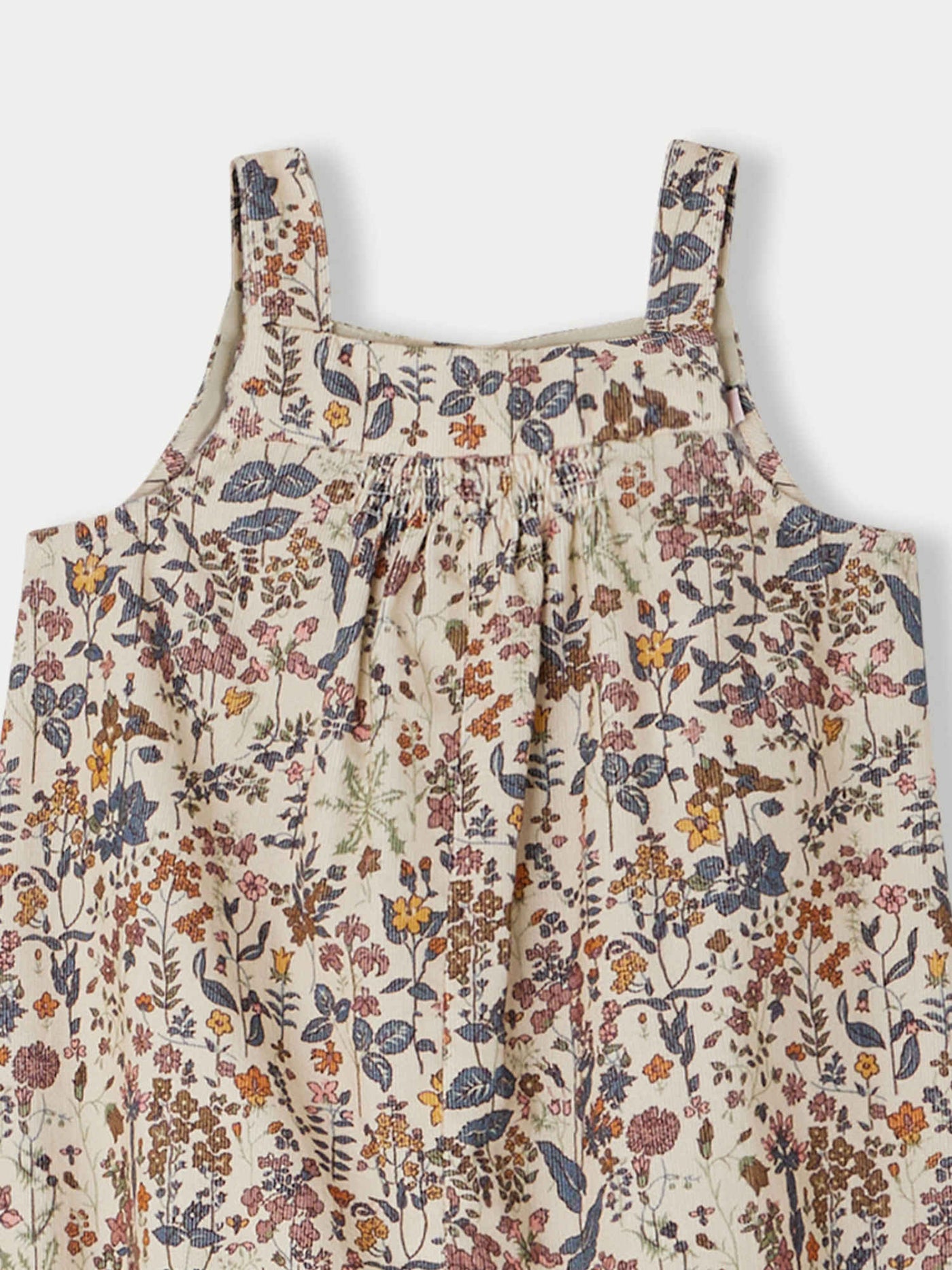 Nucci overalls in velvet Liberty fabric