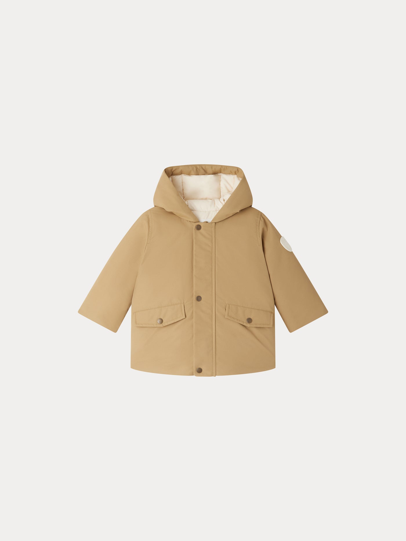 Galaxy beige hooded parka