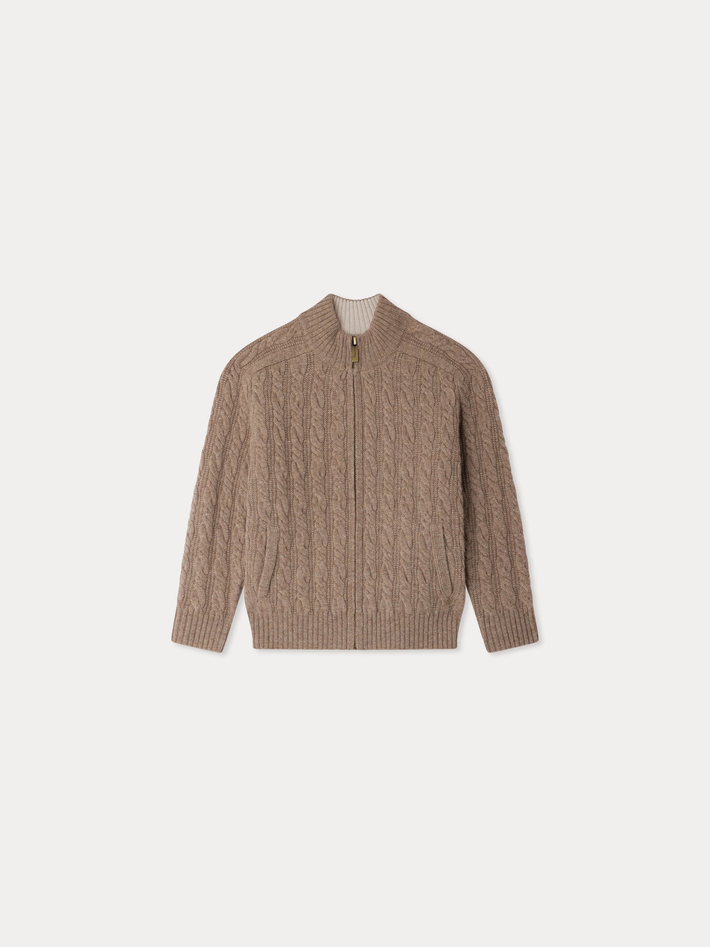 Jasper wool cardigan with high collar