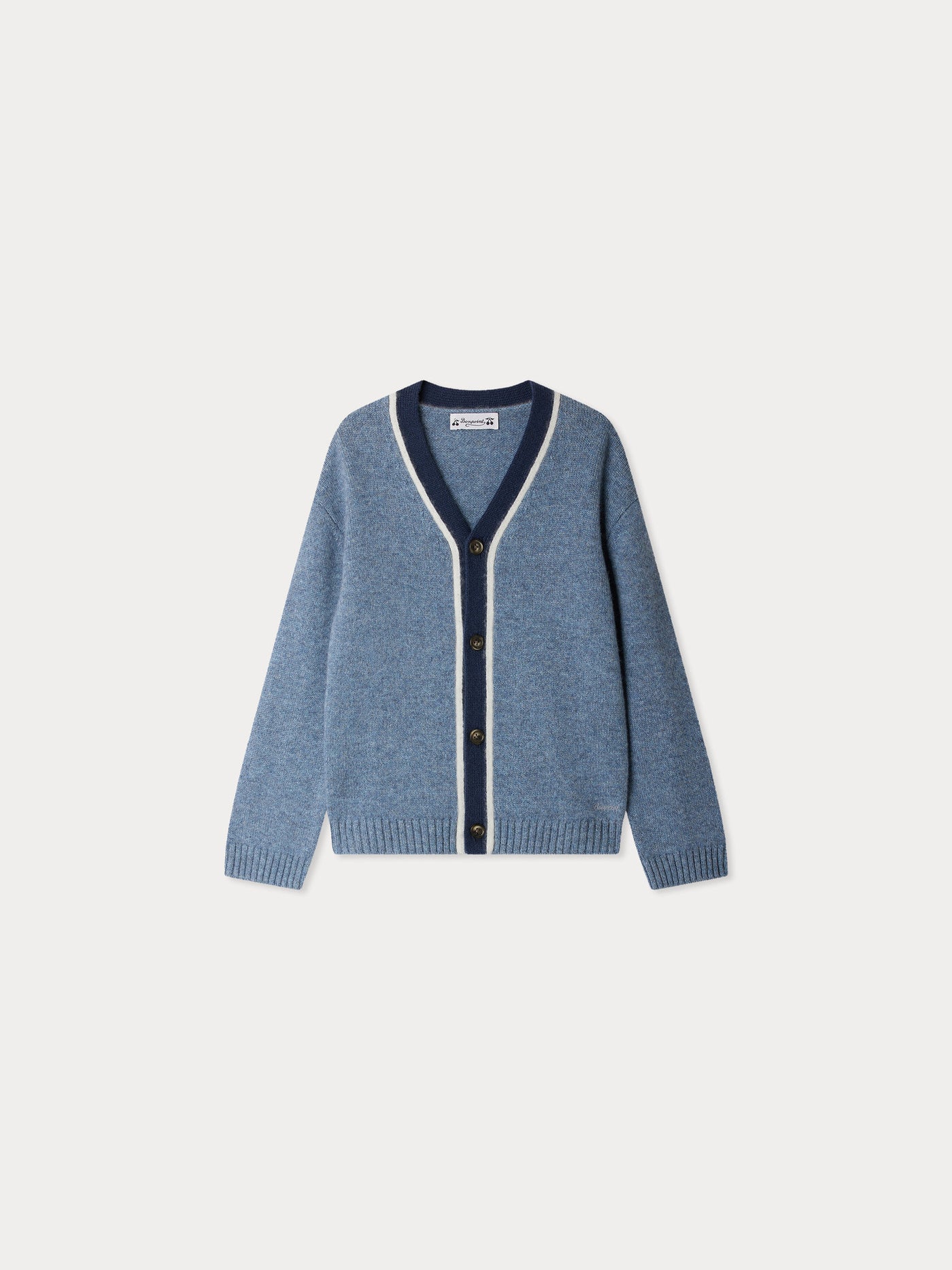 Garfield Blue Cashmere V-Neck Cardigan