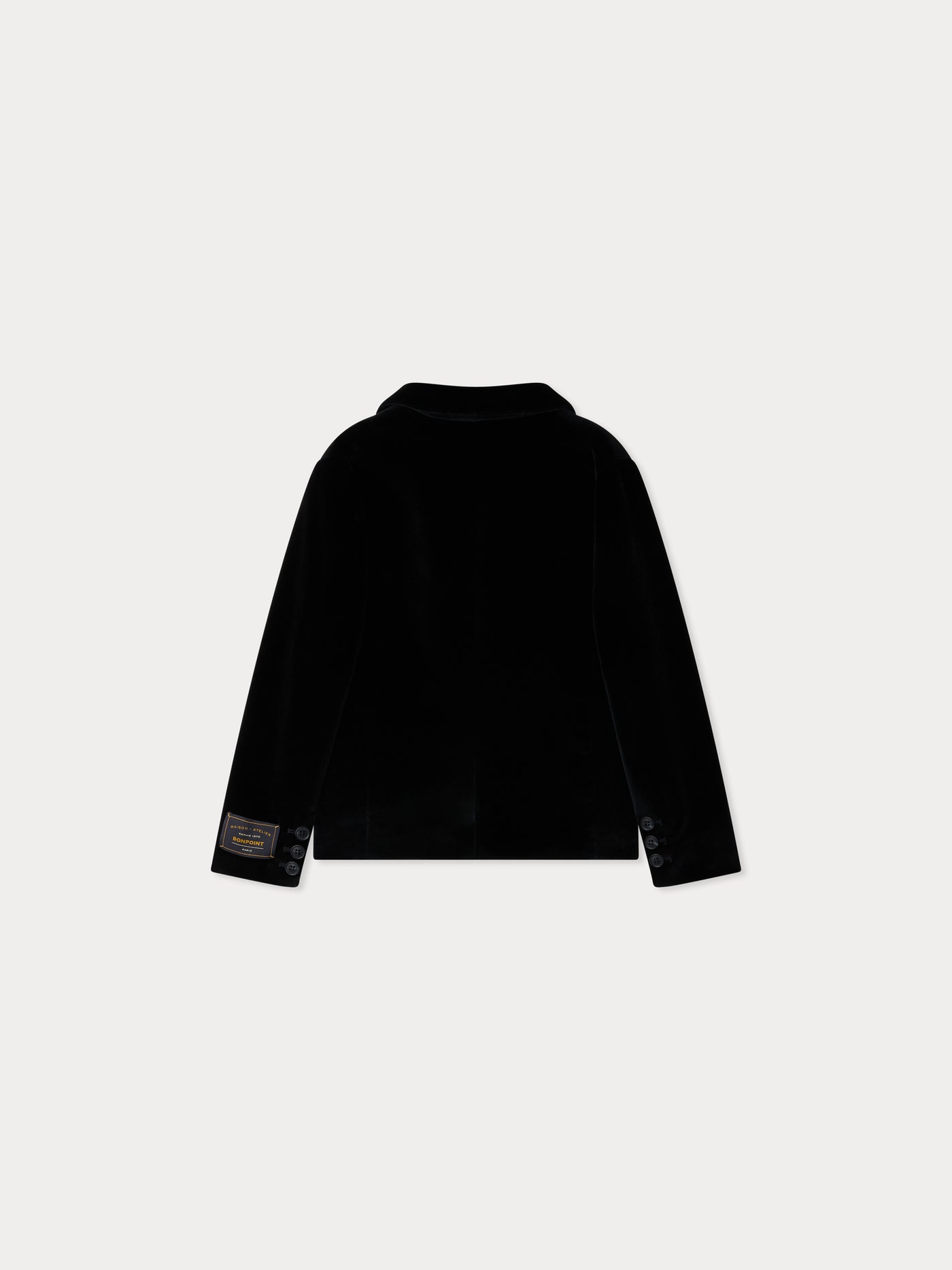 Teo smooth velvet jacket in organic cotton