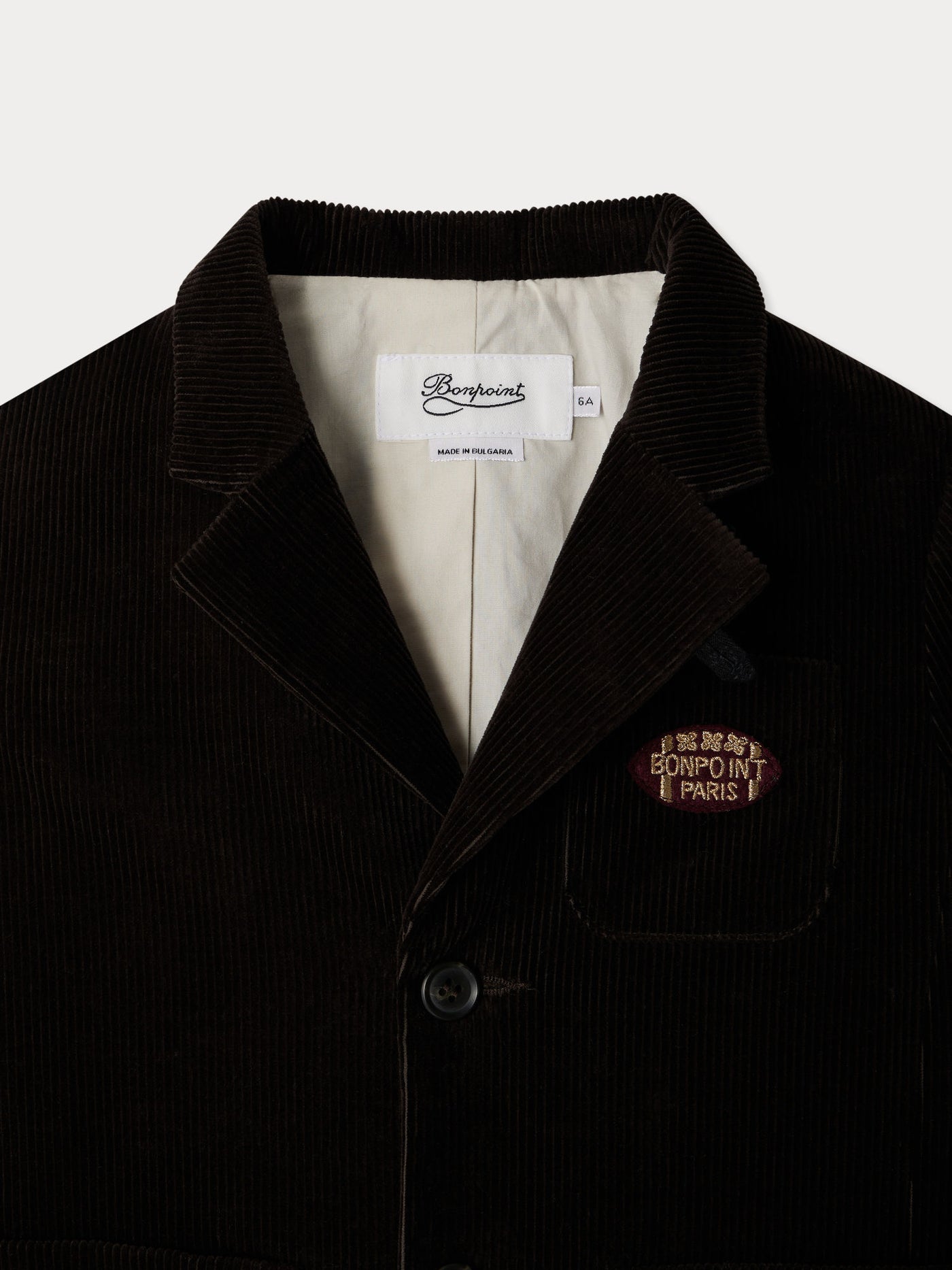 Tomas jacket with rugby badge in corduroy