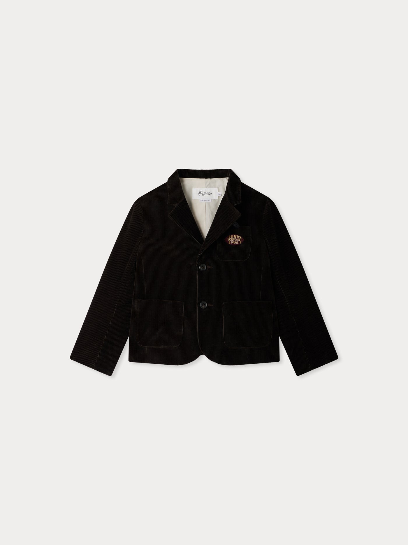 Tomas jacket with rugby badge in corduroy