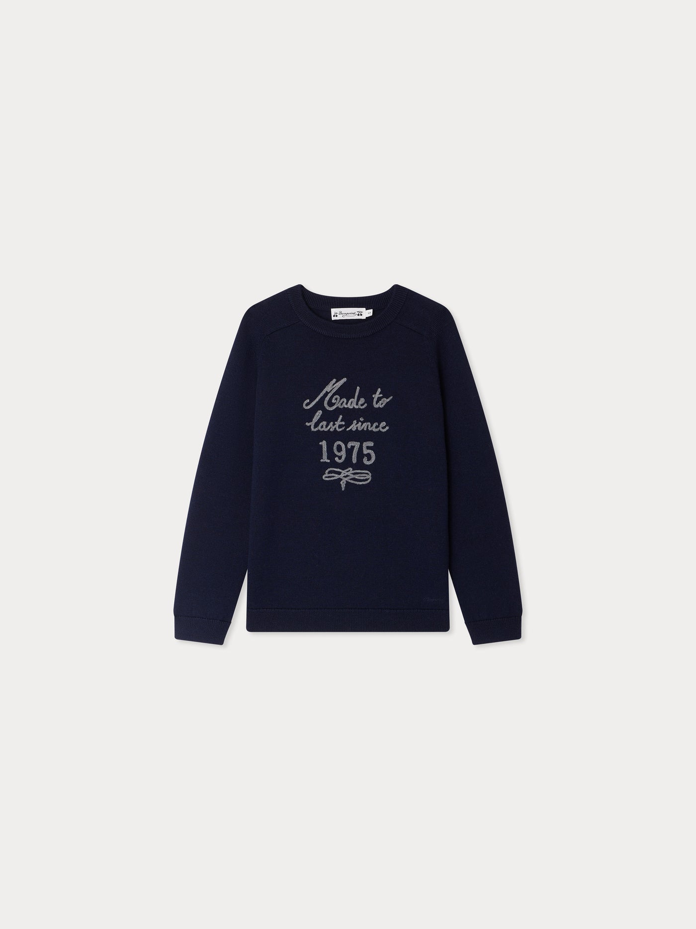 Juo Embroidered Made To Last Since 1975 Wool Sweater