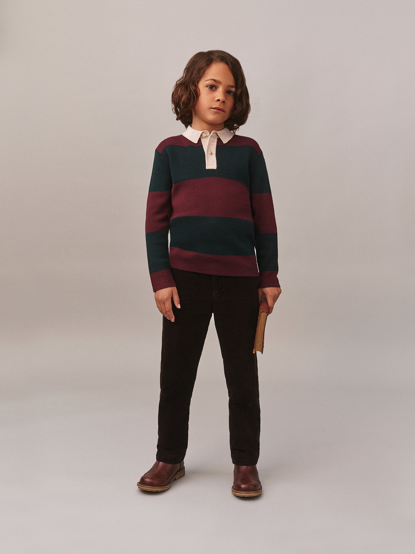 Jenson Burgundy Striped Wool Sweater