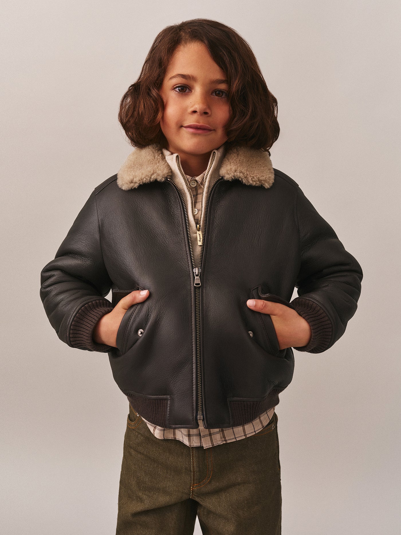Bowie jacket with leather pockets