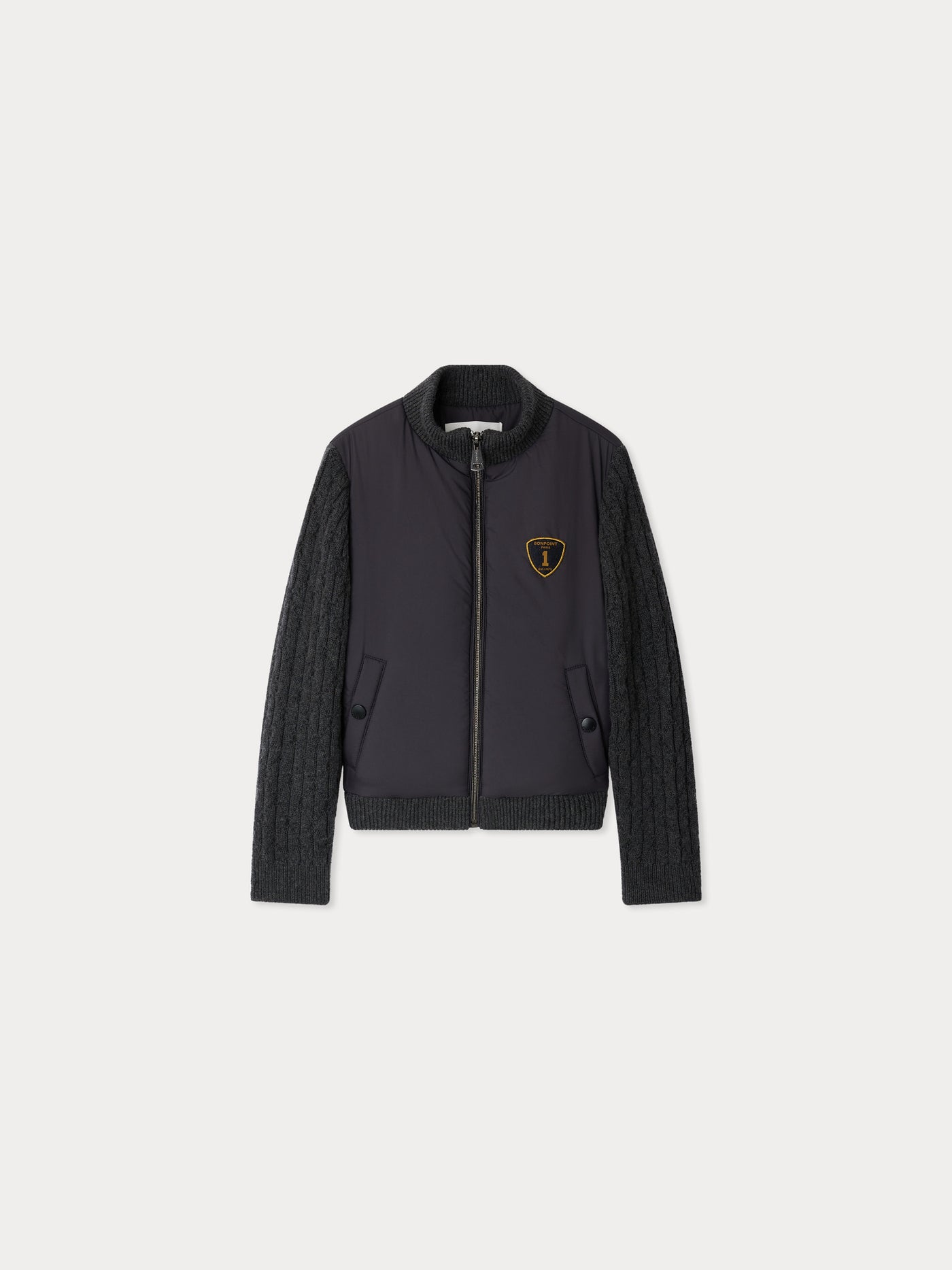 Jarod fancy knit vest and down jacket