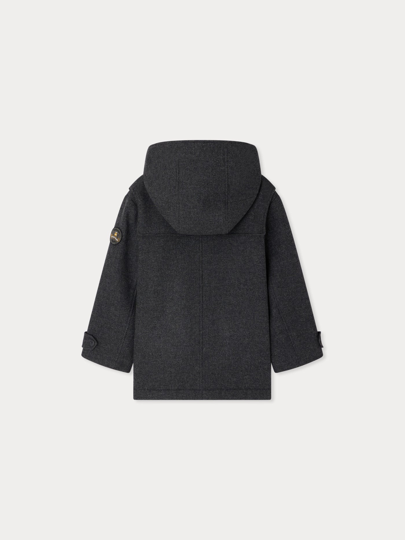 Julien duffle coat in soft wool lined with faux fur