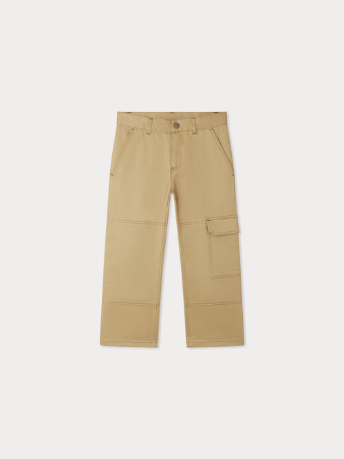 Jeremy pants with knee patch in organic cotton